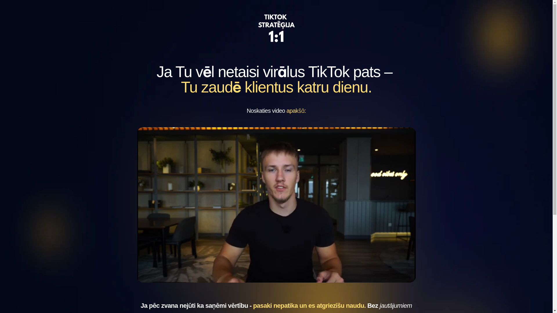 website screenshot of https://tiktokstrategija.com/