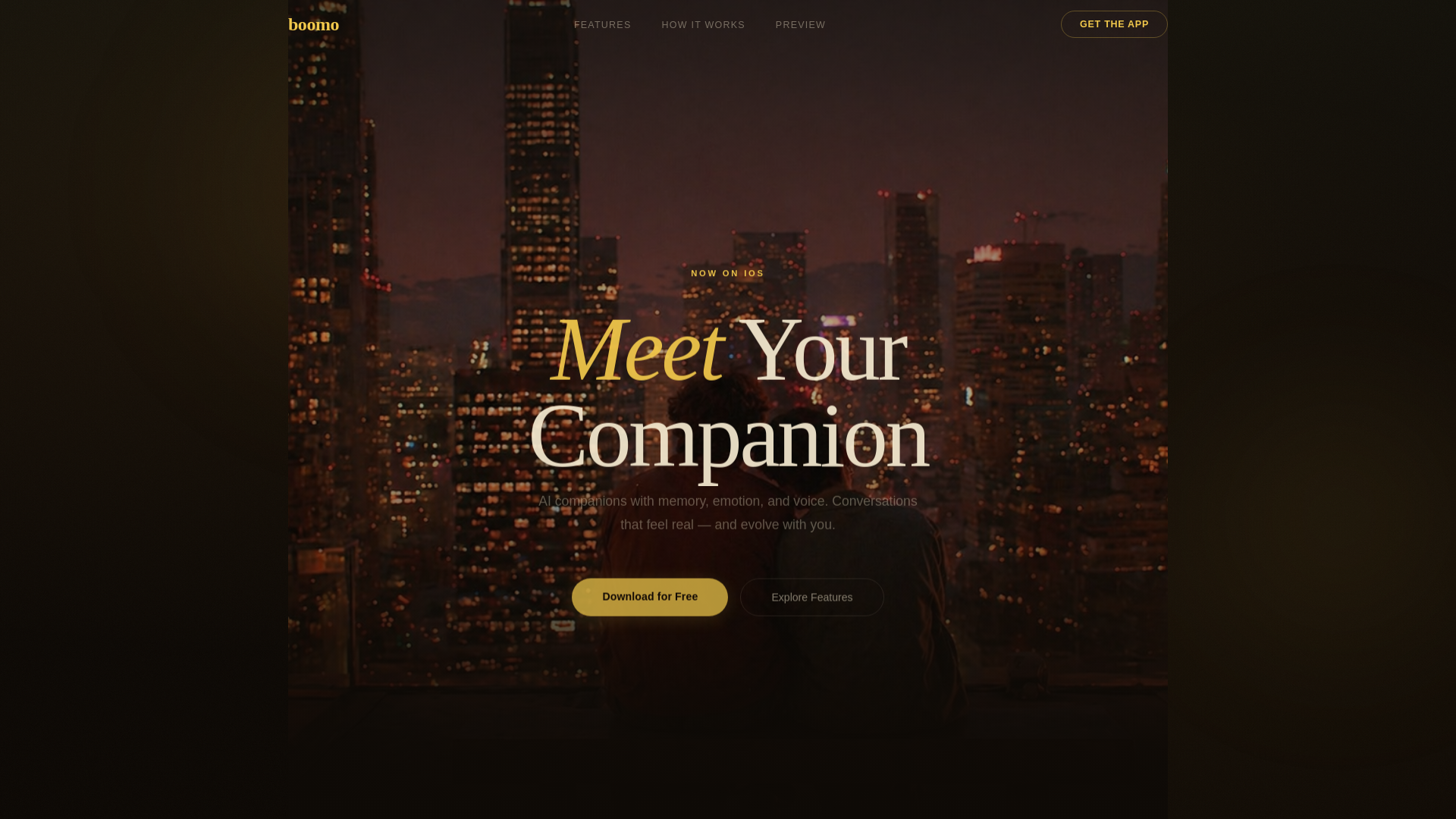 website screenshot of https://website-boomo.pages.dev/
