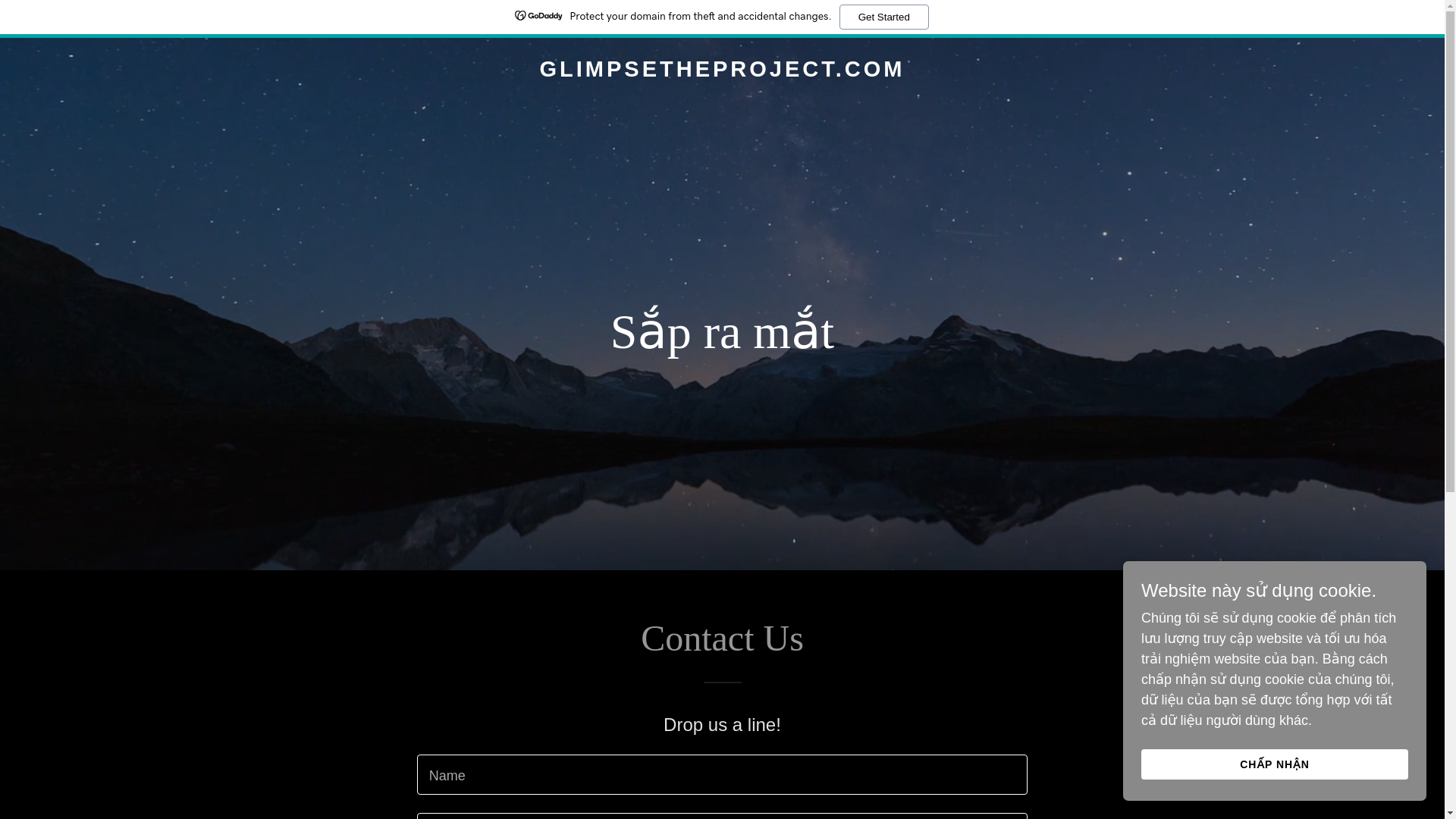 website screenshot of https://glimpsetheproject.com/