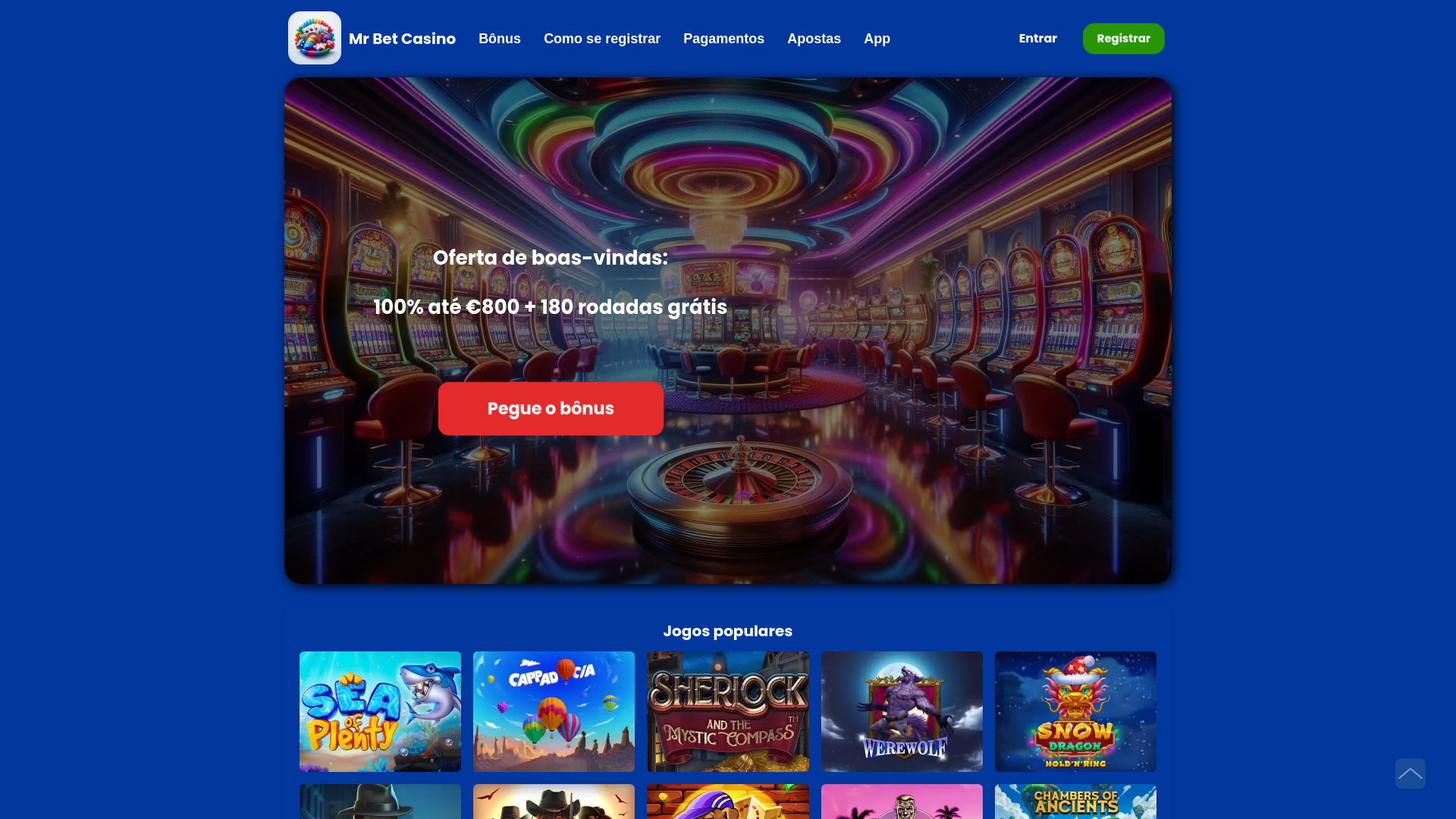 website screenshot of https://mr-bet.pt