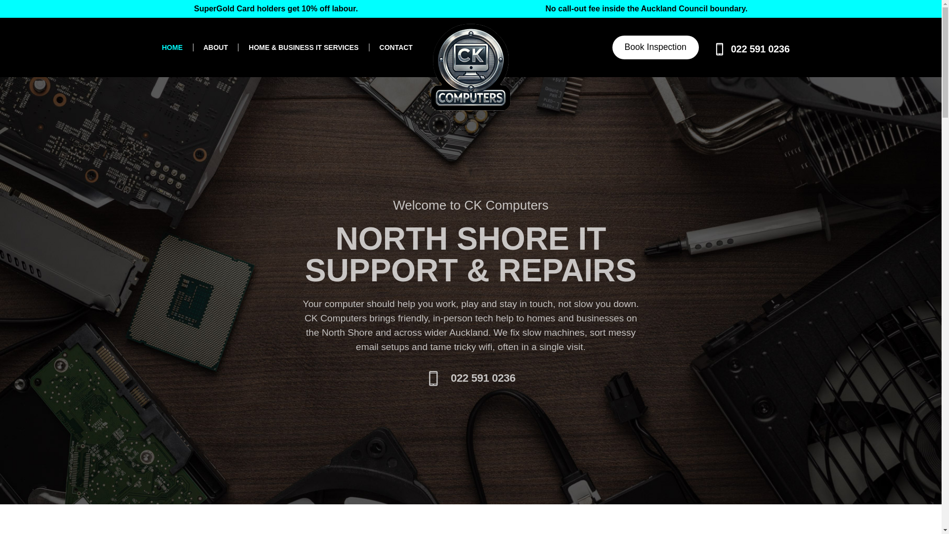 website screenshot of https://ckcomputer.co.nz/