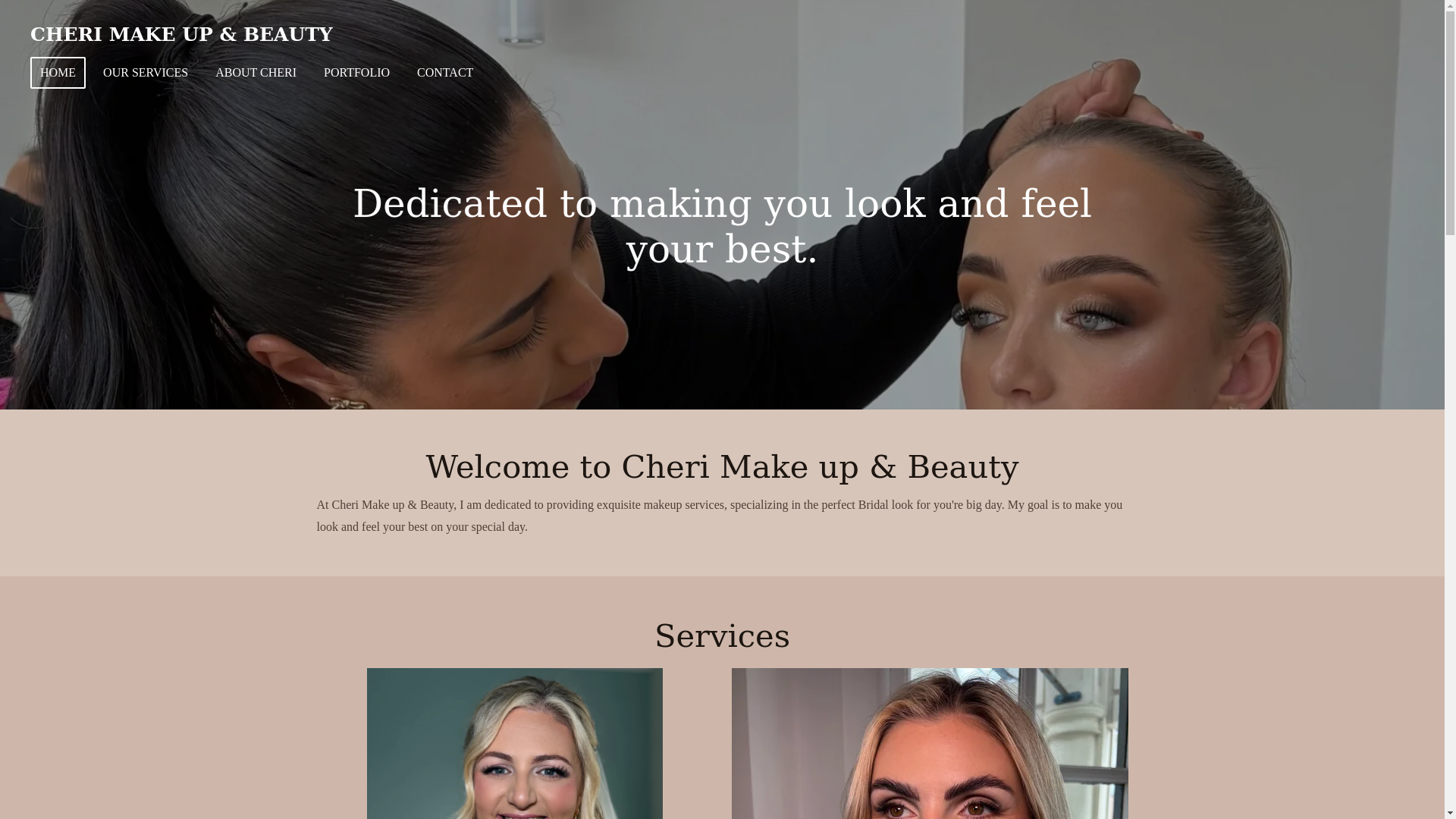 website screenshot of https://cherimakeupbeauty.com/