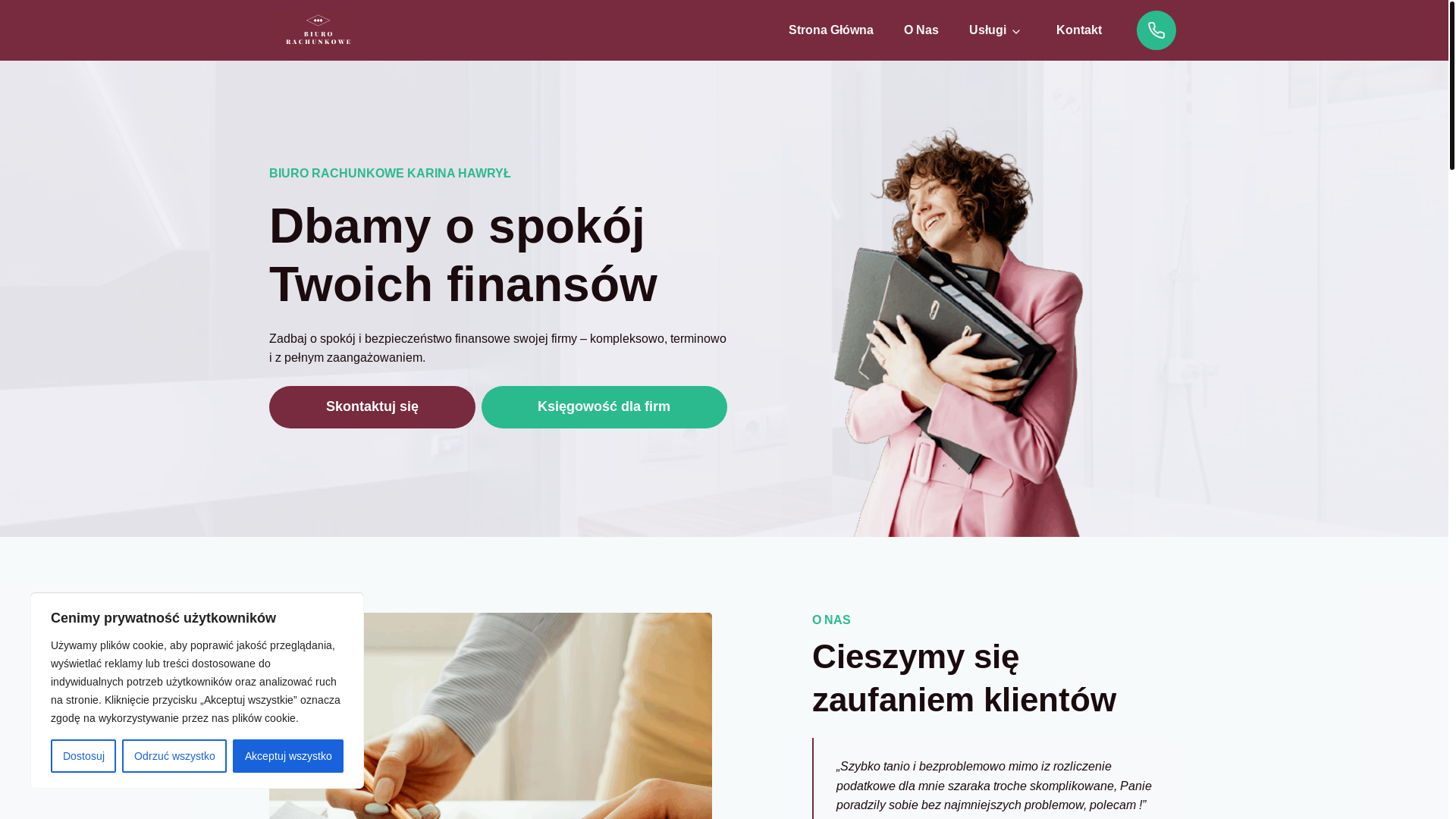 website screenshot of https://karinahawryl.pl/