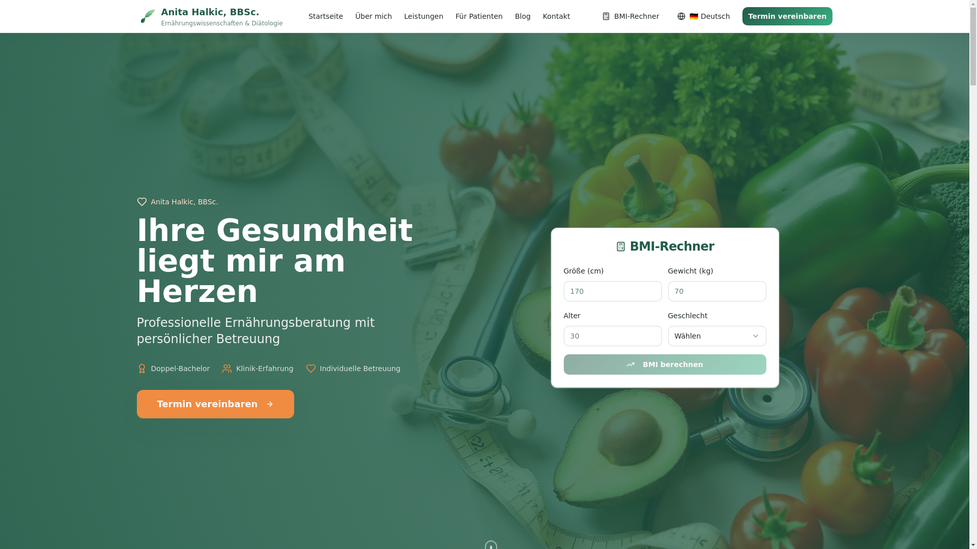 website screenshot of https://anitahalkic.pages.dev/