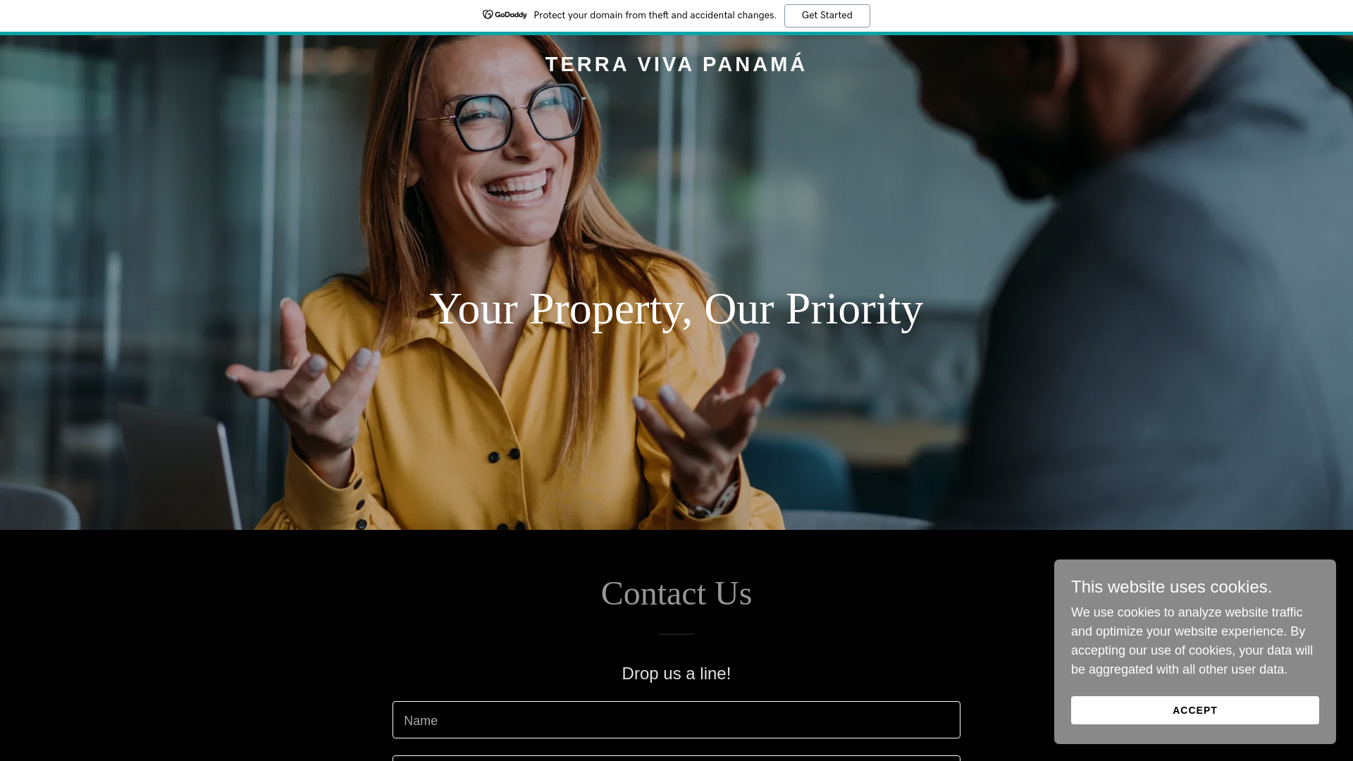 website screenshot of https://terravivapm.com/