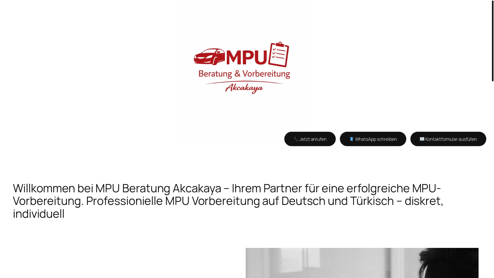 website screenshot of https://mpu-akcakaya.de/