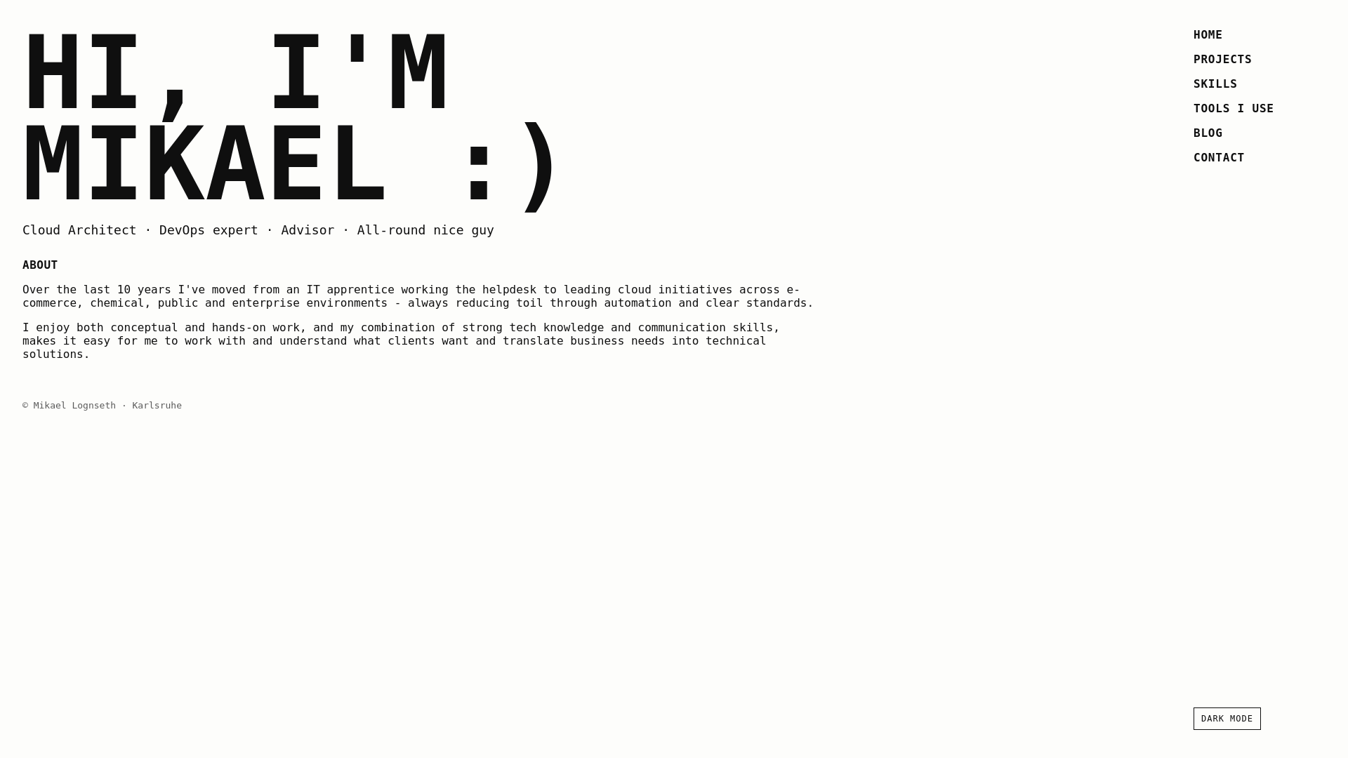 website screenshot of https://lognseth-de.pages.dev/