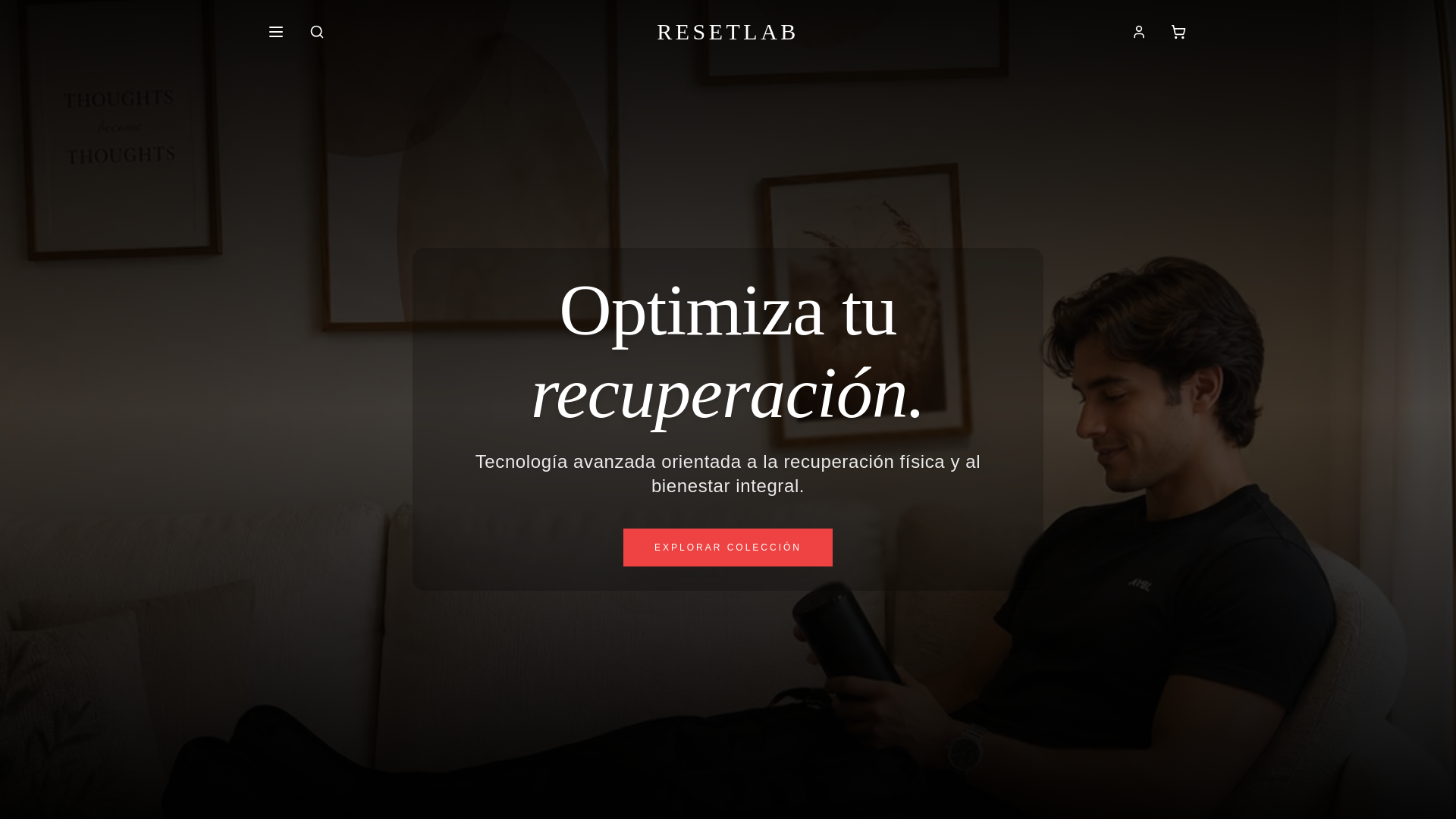 website screenshot of https://resetlabs.es/