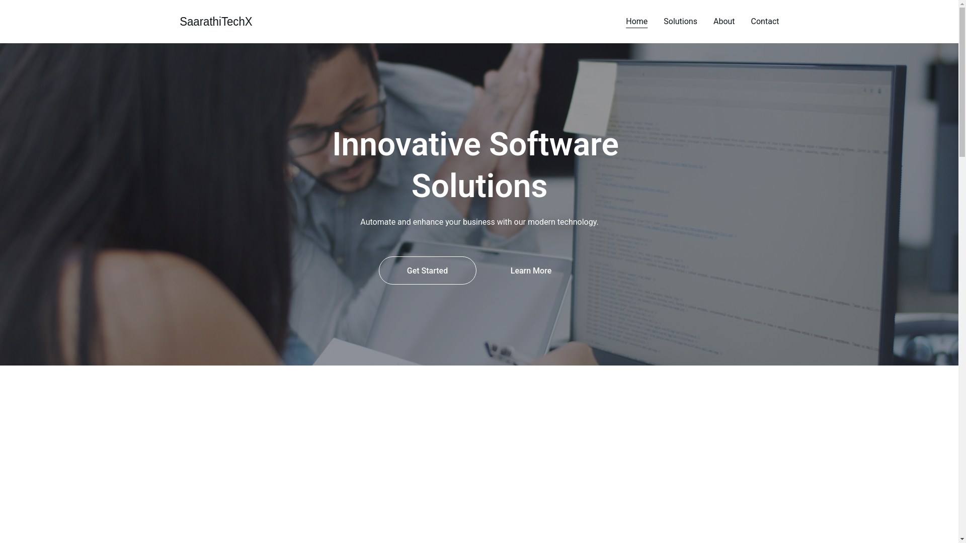 website screenshot of https://saaarthitechx.com/