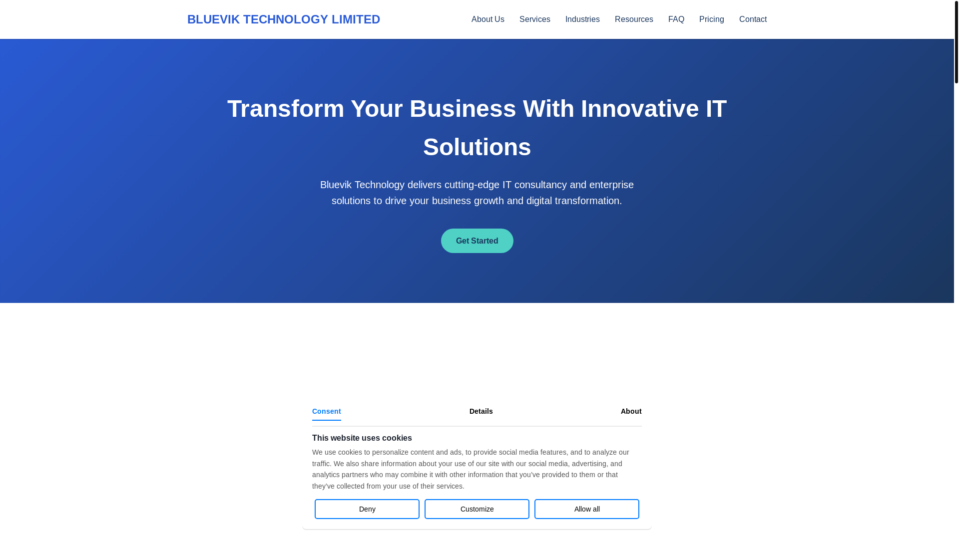 website screenshot of https://blueviktechnology.pages.dev/