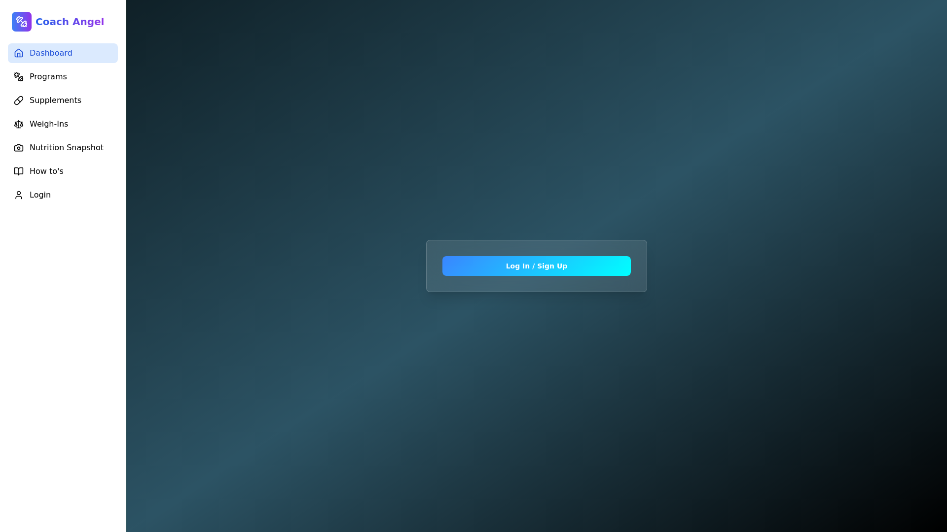 website screenshot of https://angel-coaching.app/
