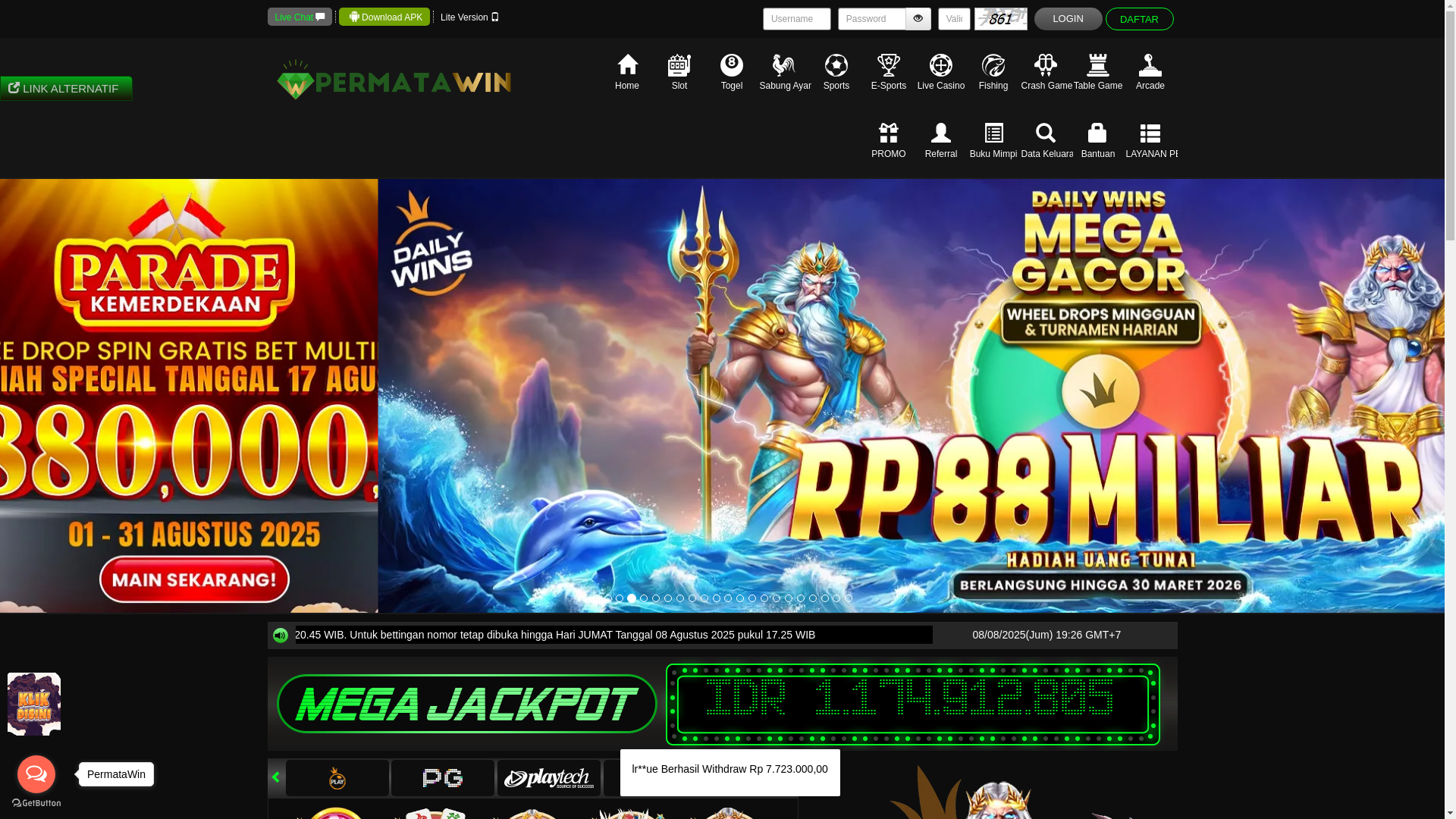 website screenshot of https://permata3600.site/