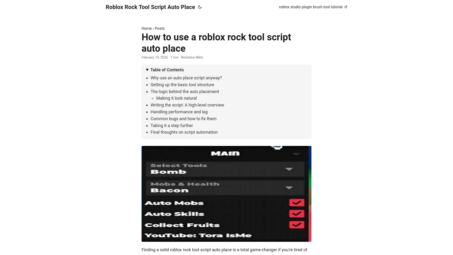 website screenshot of https://roblox-rock-tool-script-auto-place.pages.dev/