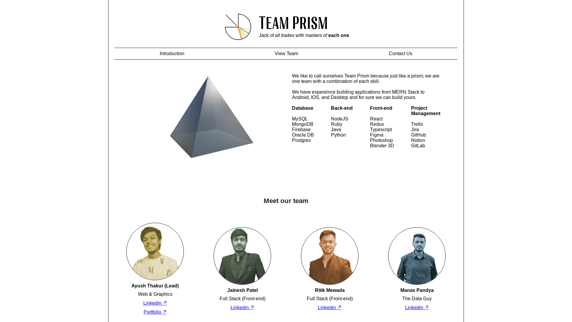 website screenshot of https://capstone-team.pages.dev/