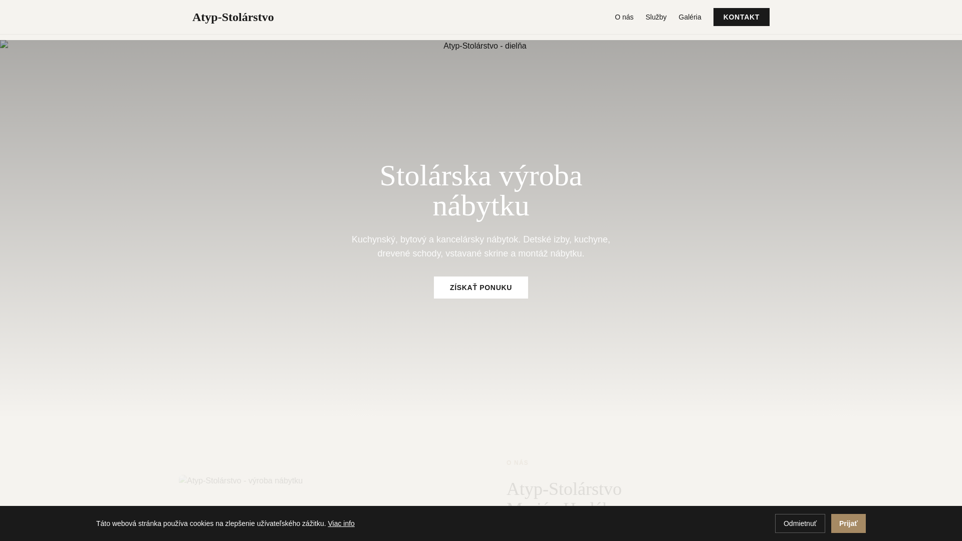 website screenshot of https://atyp-stolarstvo.pages.dev/