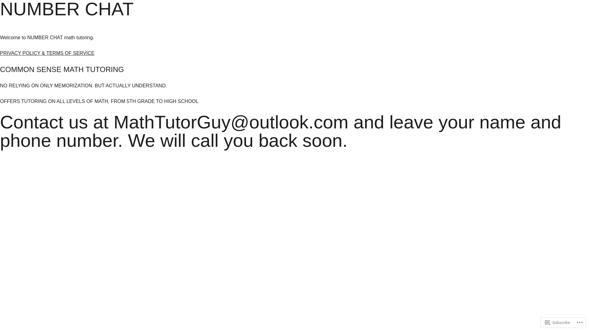website screenshot of https://numberchat.online/