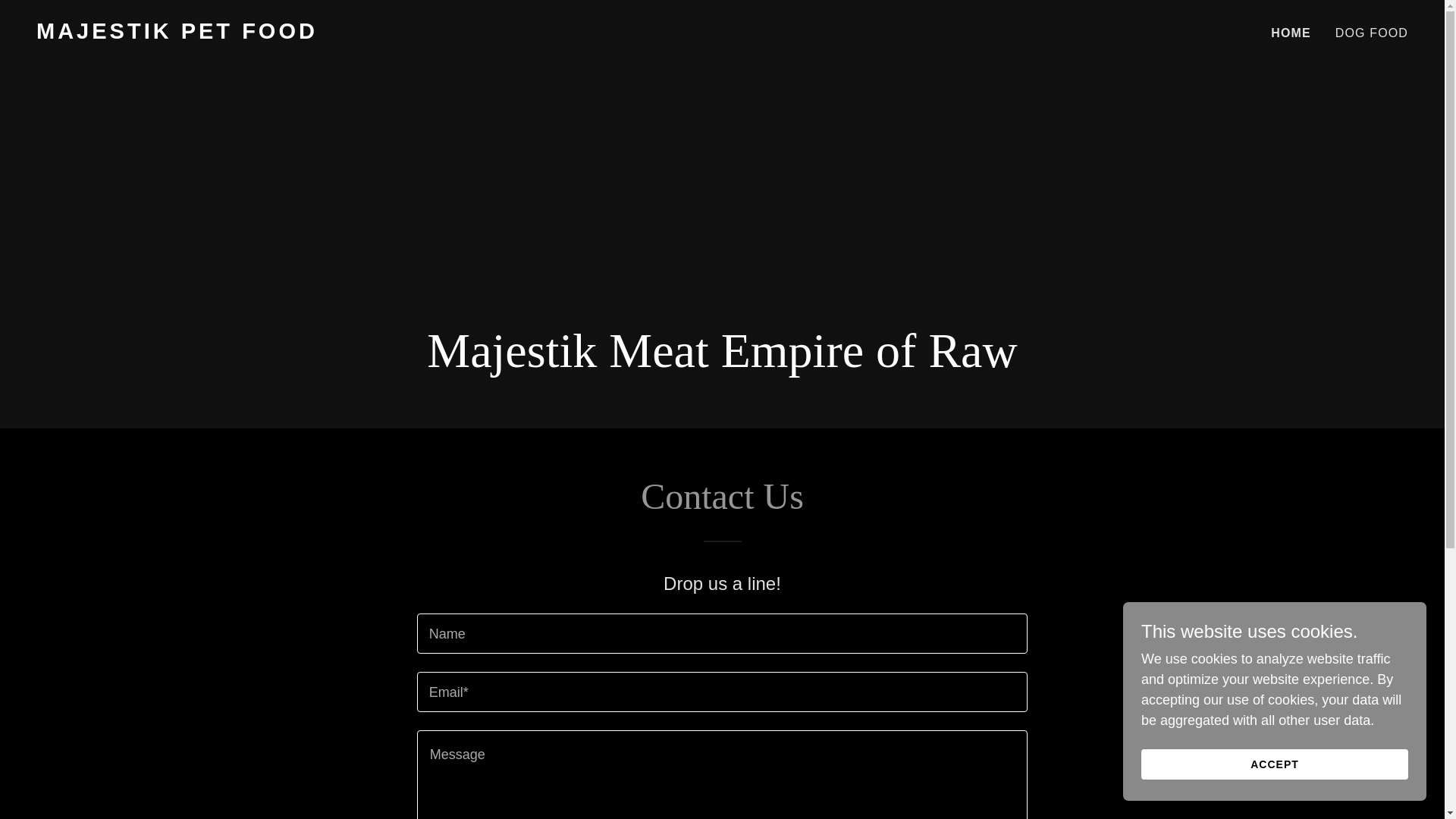 website screenshot of https://majestikpetfood.com.au/