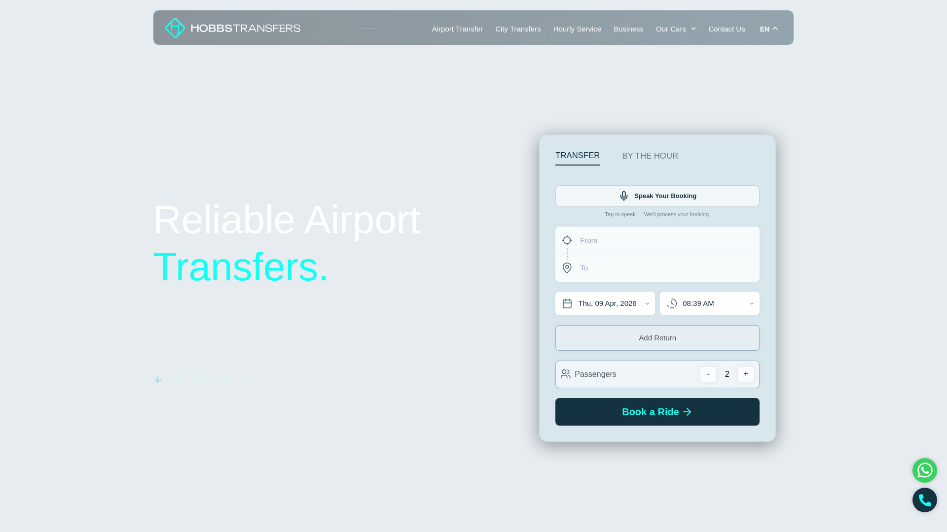 website screenshot of https://hobbstransfers.com