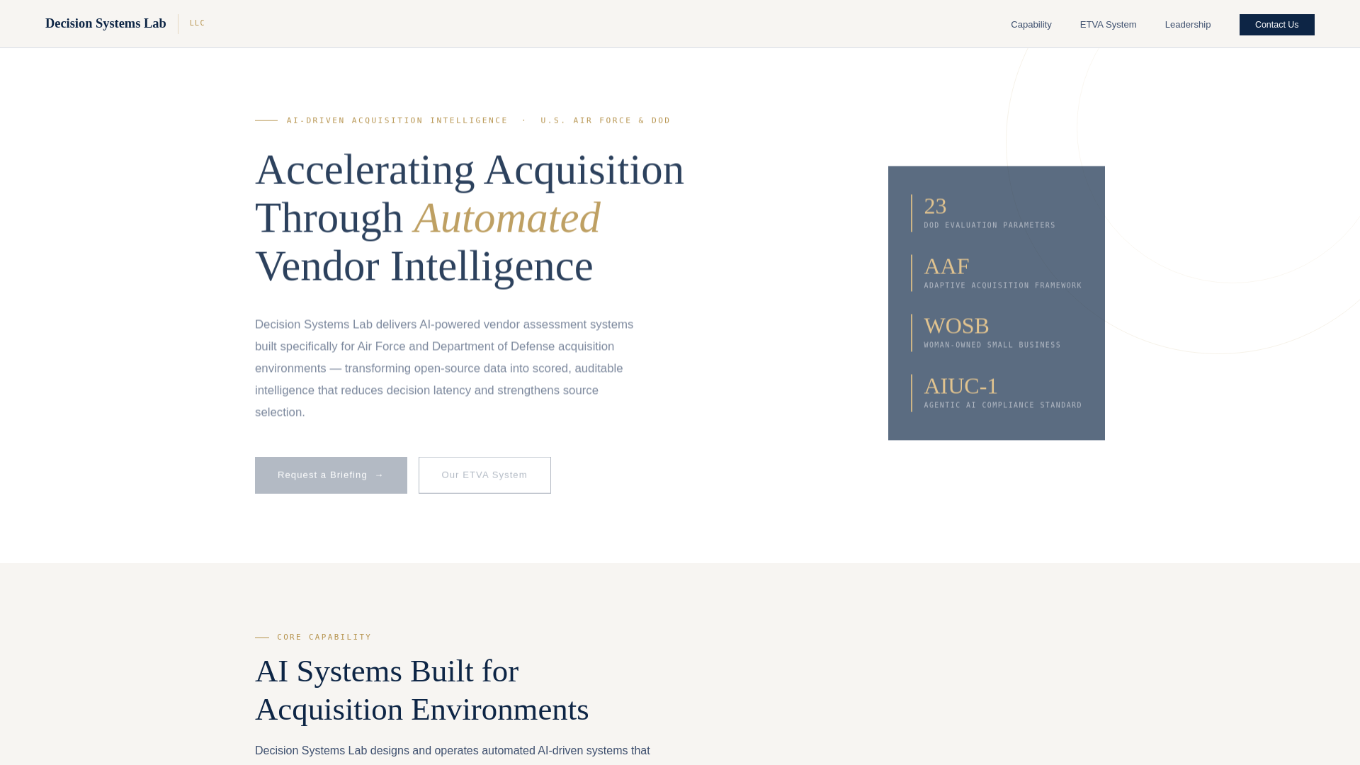 website screenshot of https://decisionsystemslab.pages.dev/