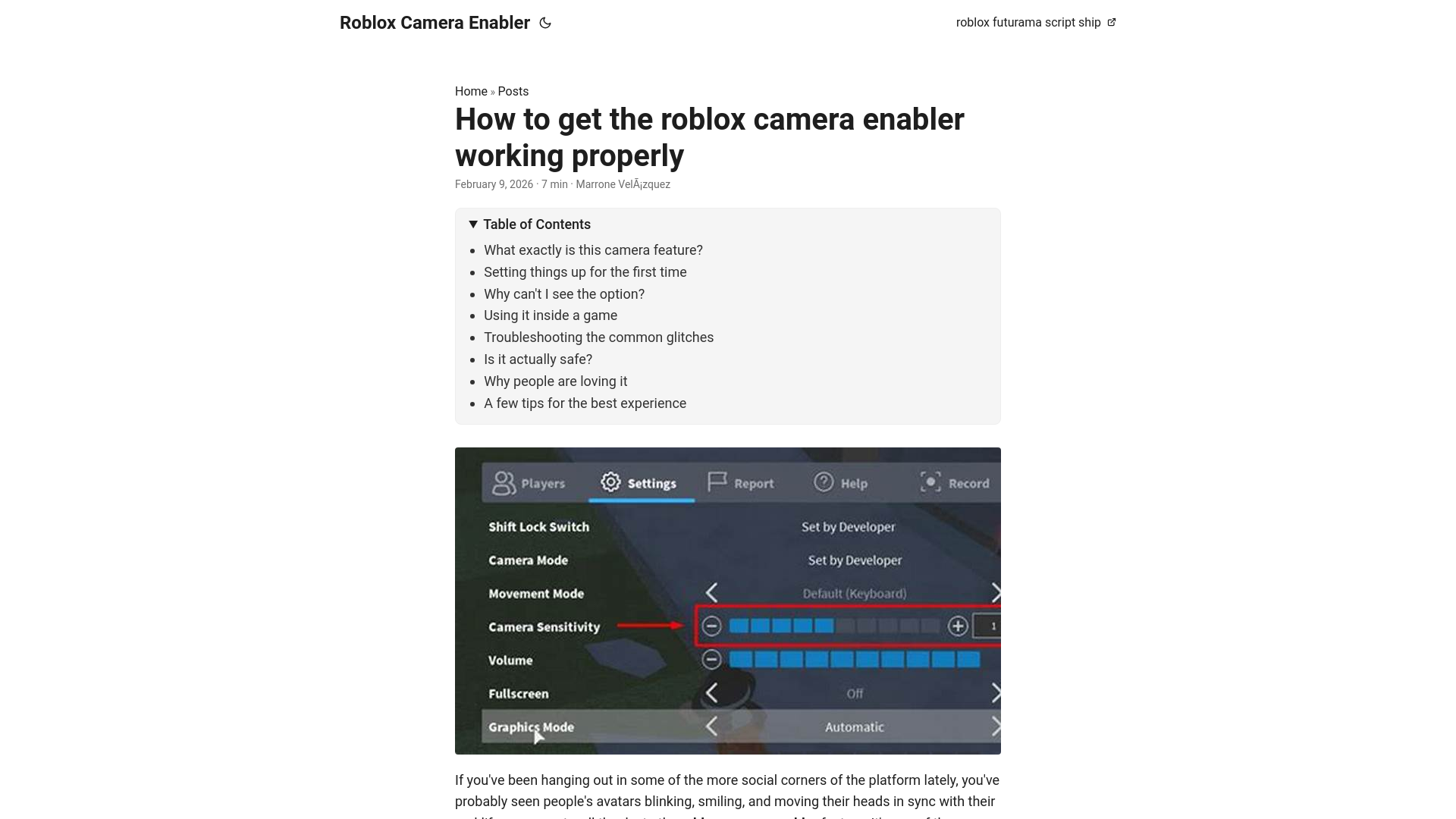 website screenshot of https://roblox-camera-enabler.pages.dev/