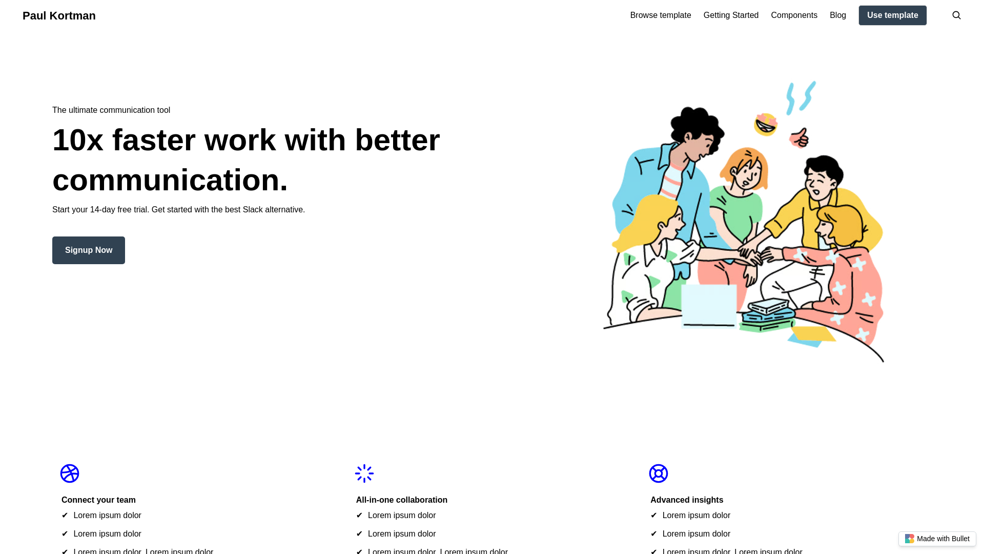 website screenshot of https://paul-kortman-bullet.pages.dev/
