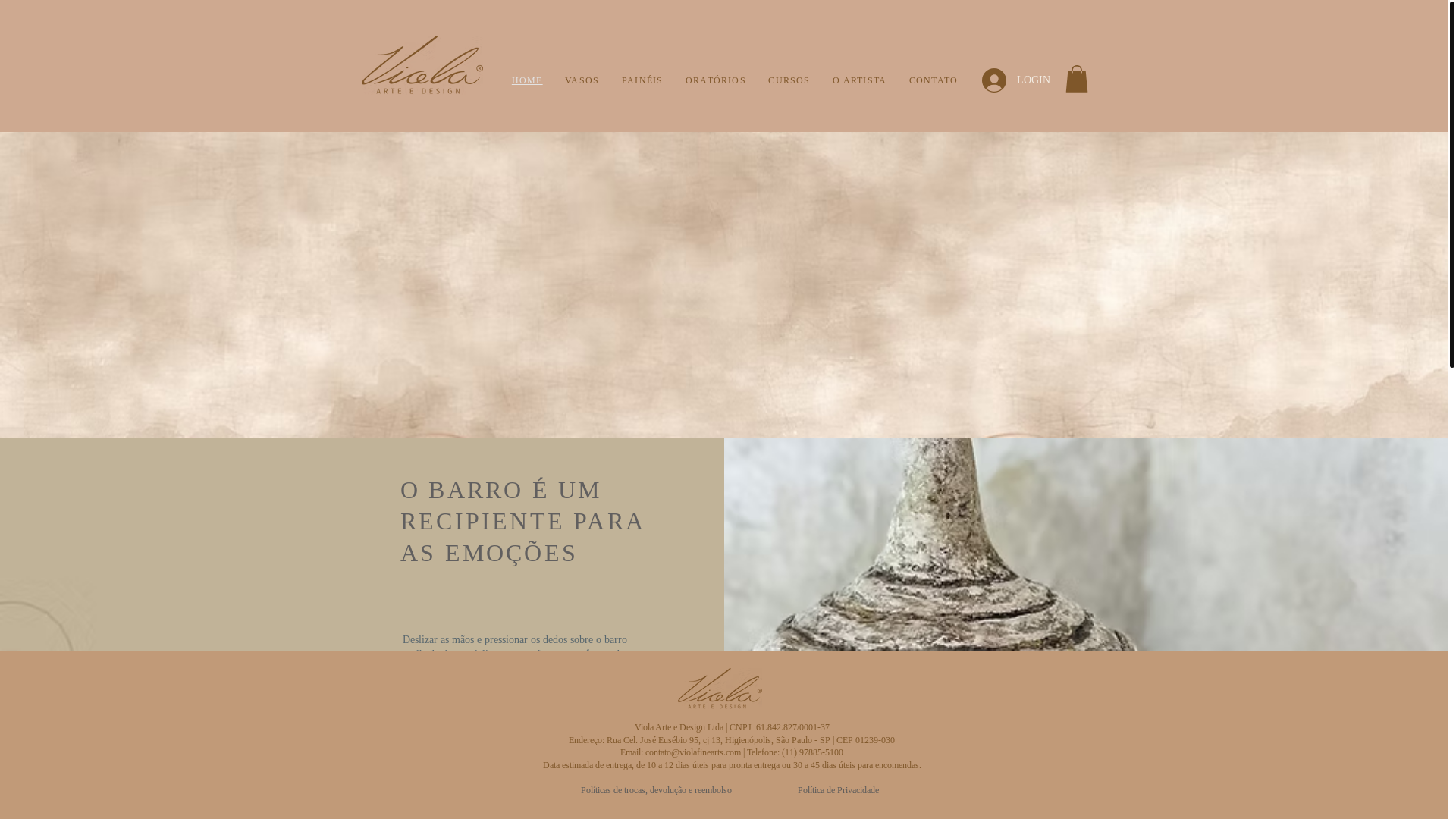 website screenshot of https://violaarteedesing.com.br/