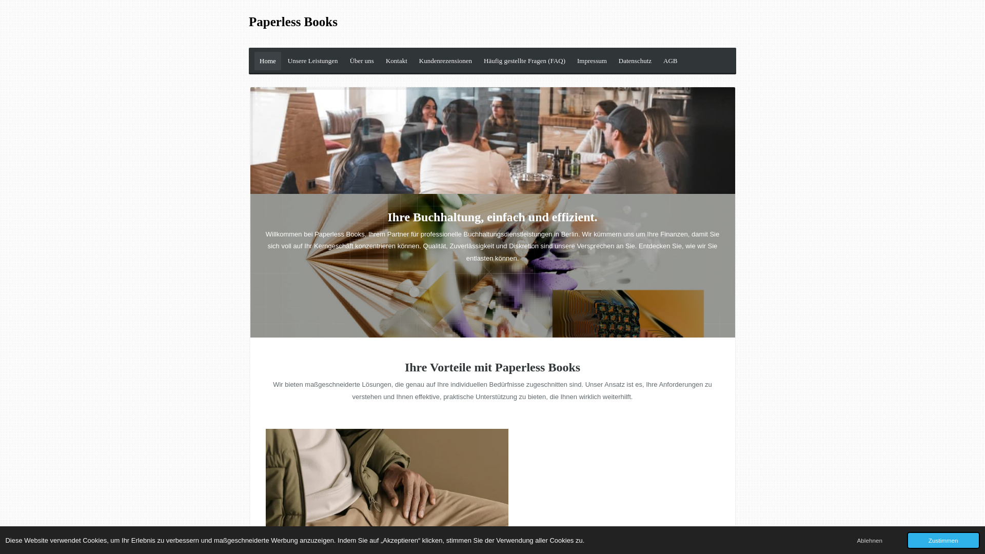 website screenshot of https://paperlessbooks.de/