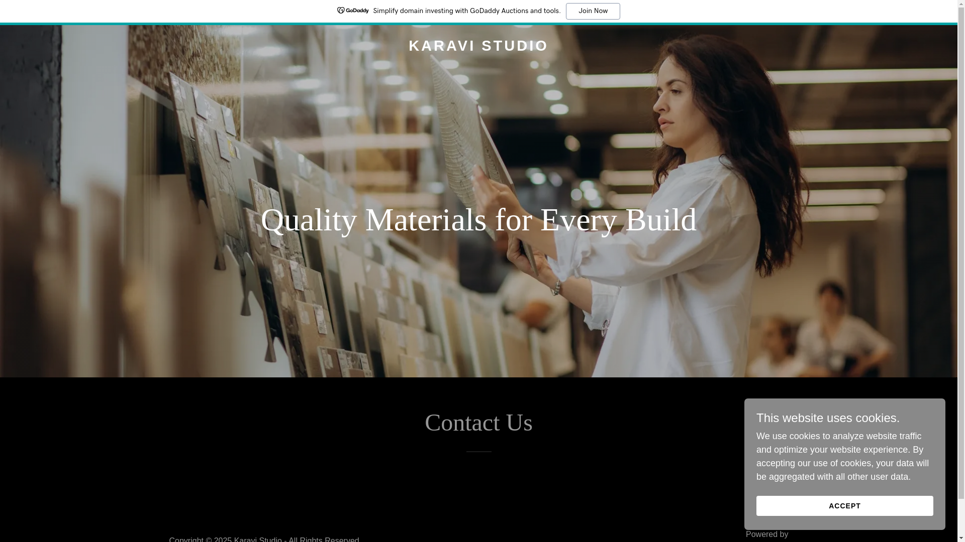 website screenshot of https://karavistudio.com/