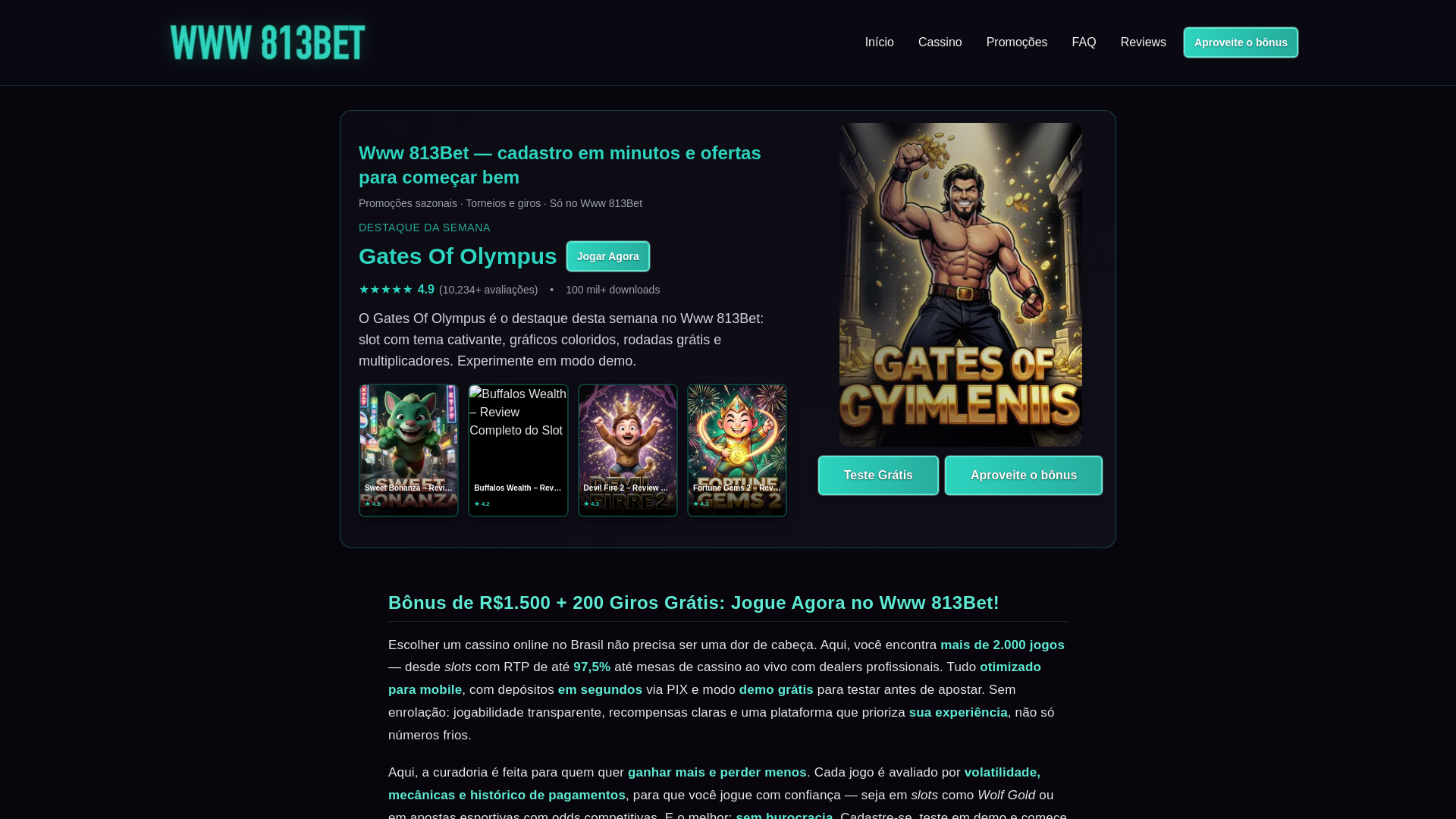website screenshot of https://www-813bet.co