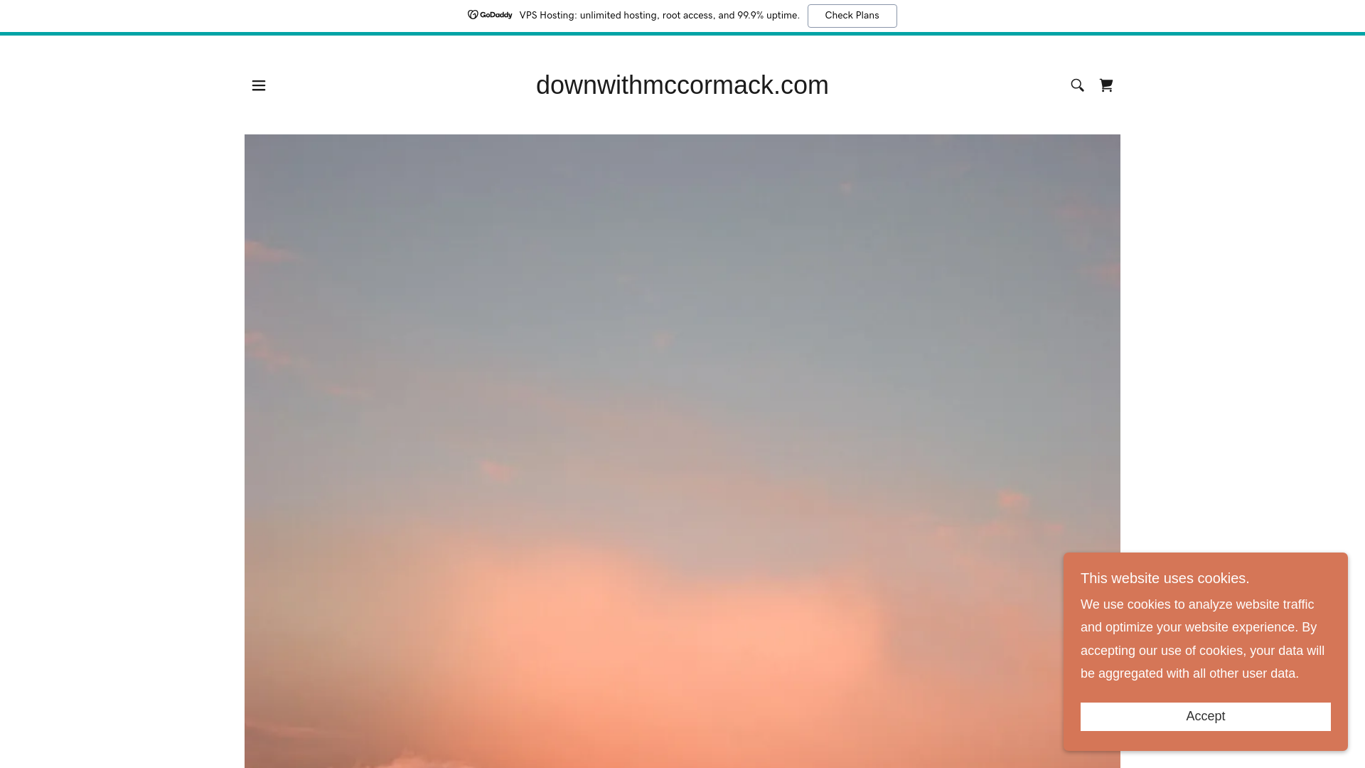 website screenshot of https://downwithmccormack.com/
