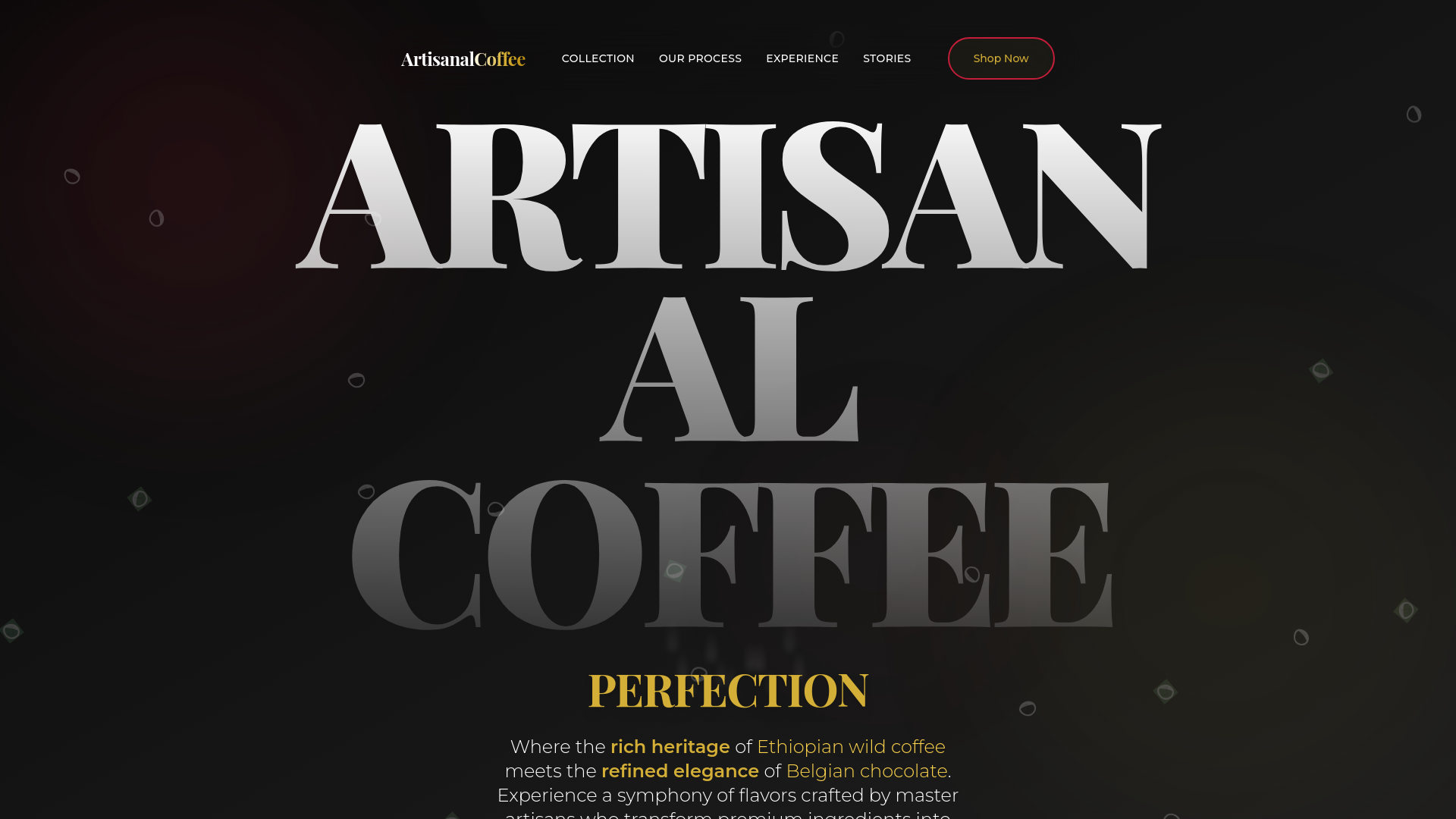 website screenshot of https://artisanalcoffee.pages.dev/