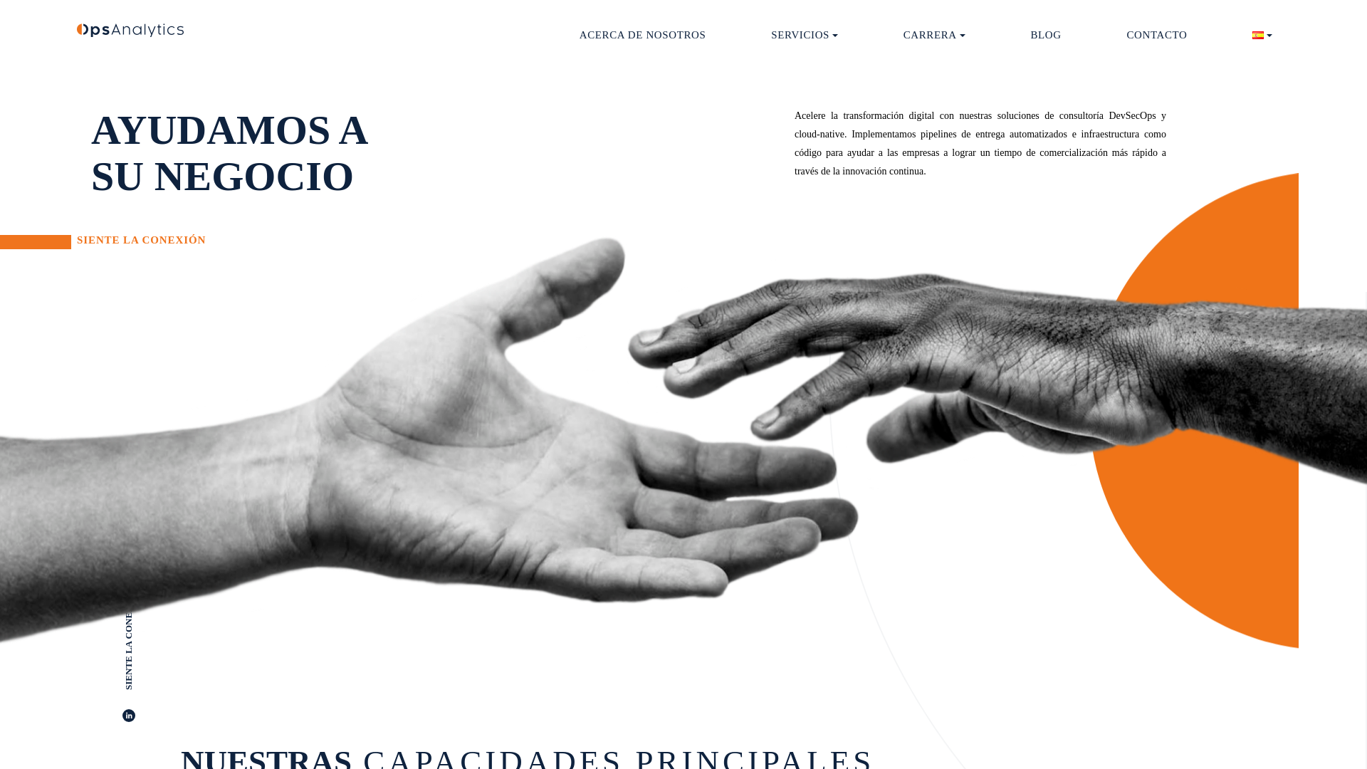 website screenshot of https://opsanalytics.uy/