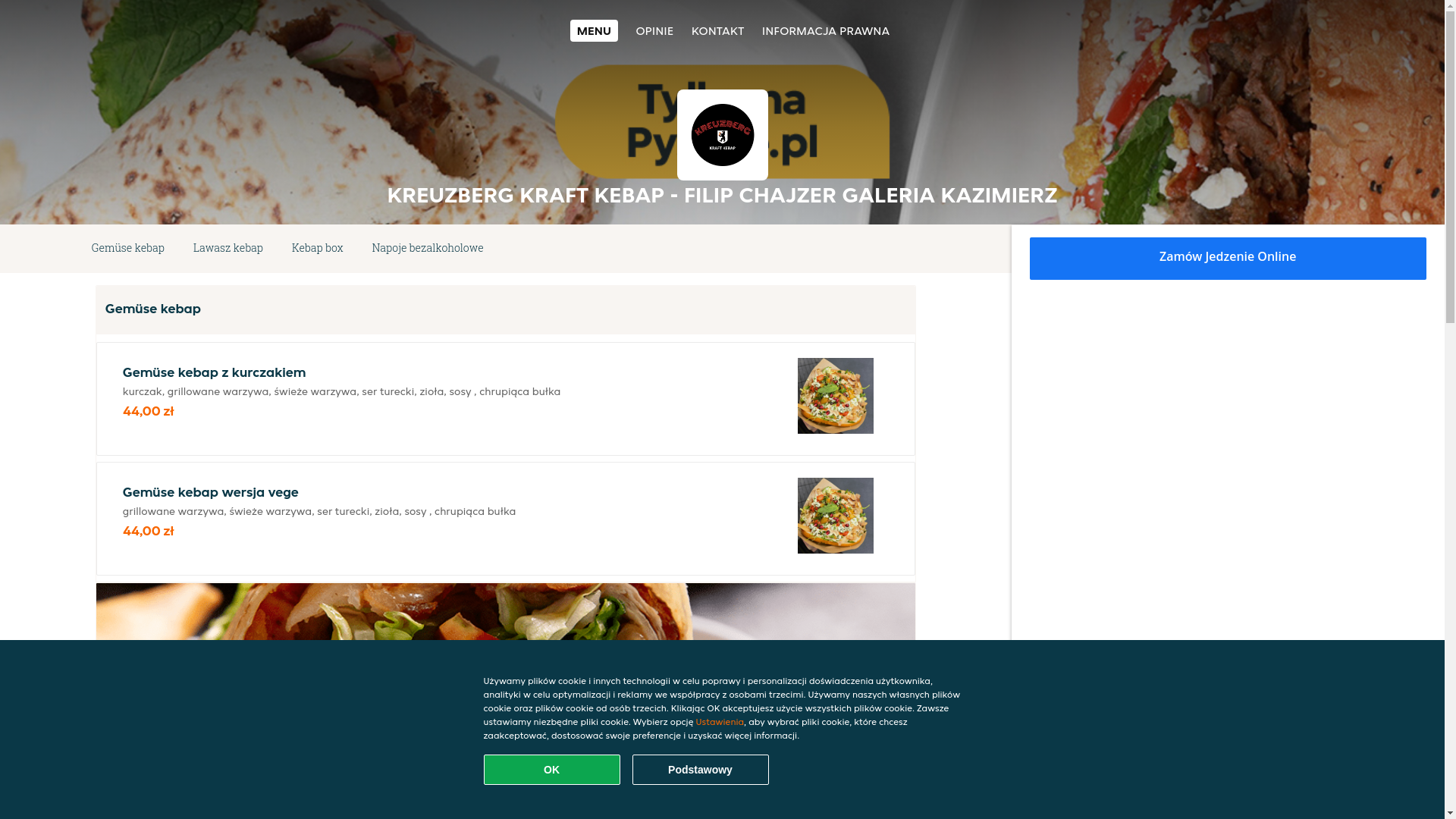 website screenshot of https://kreuzberg-kraft-kebap-filip-chajzer-krakow.pl/