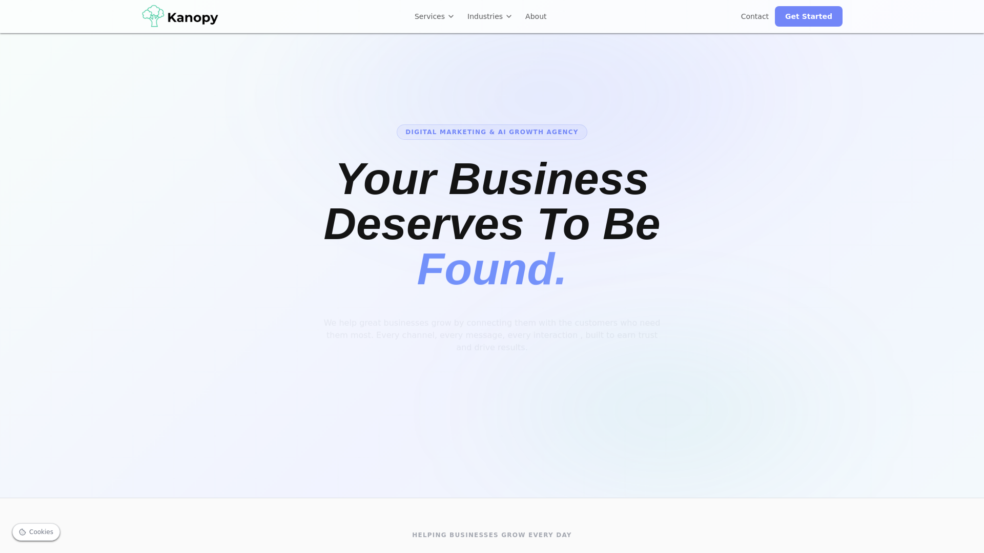 website screenshot of https://kanopypartnerships.com/