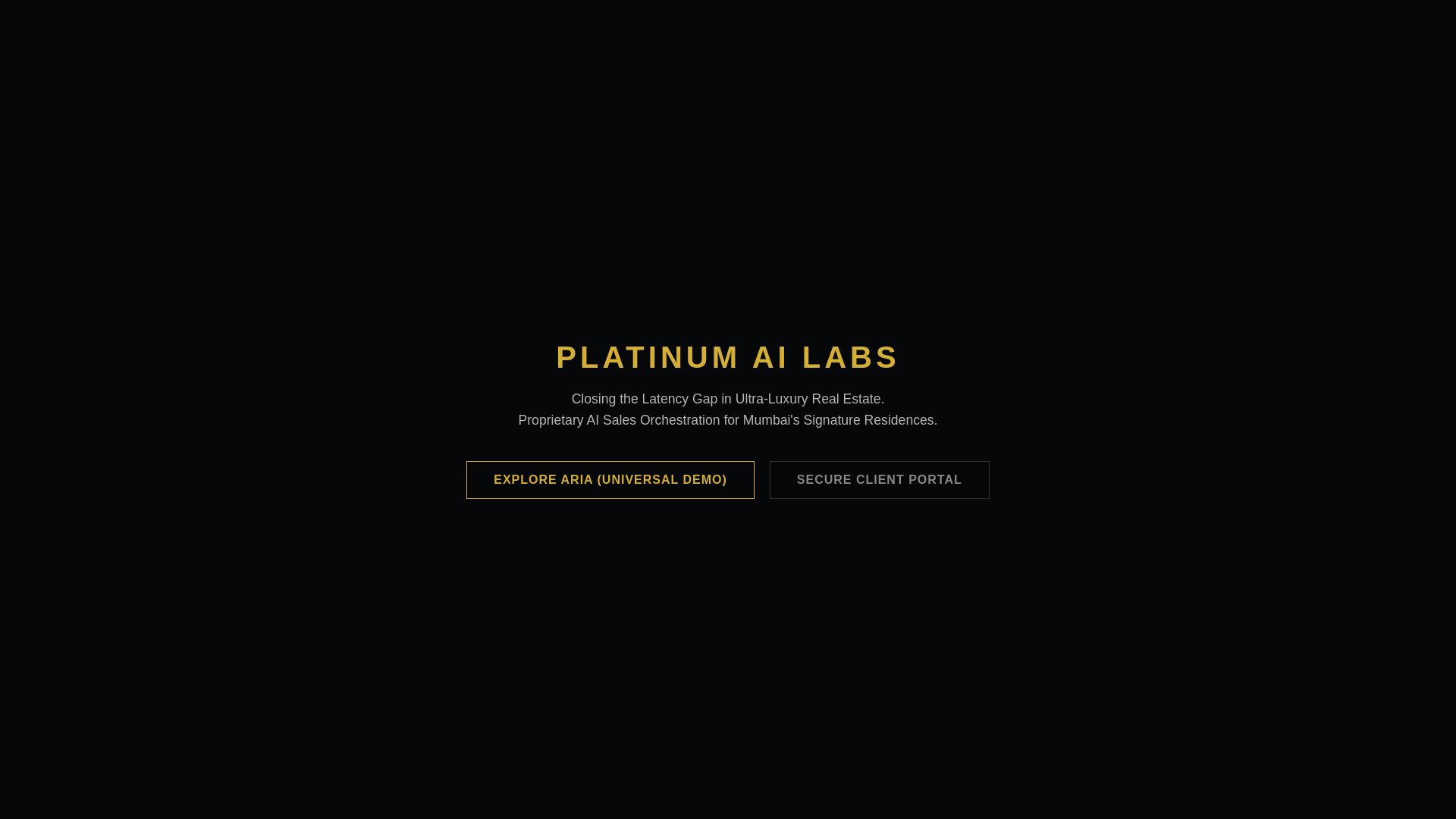 website screenshot of https://platinumailabs.in/