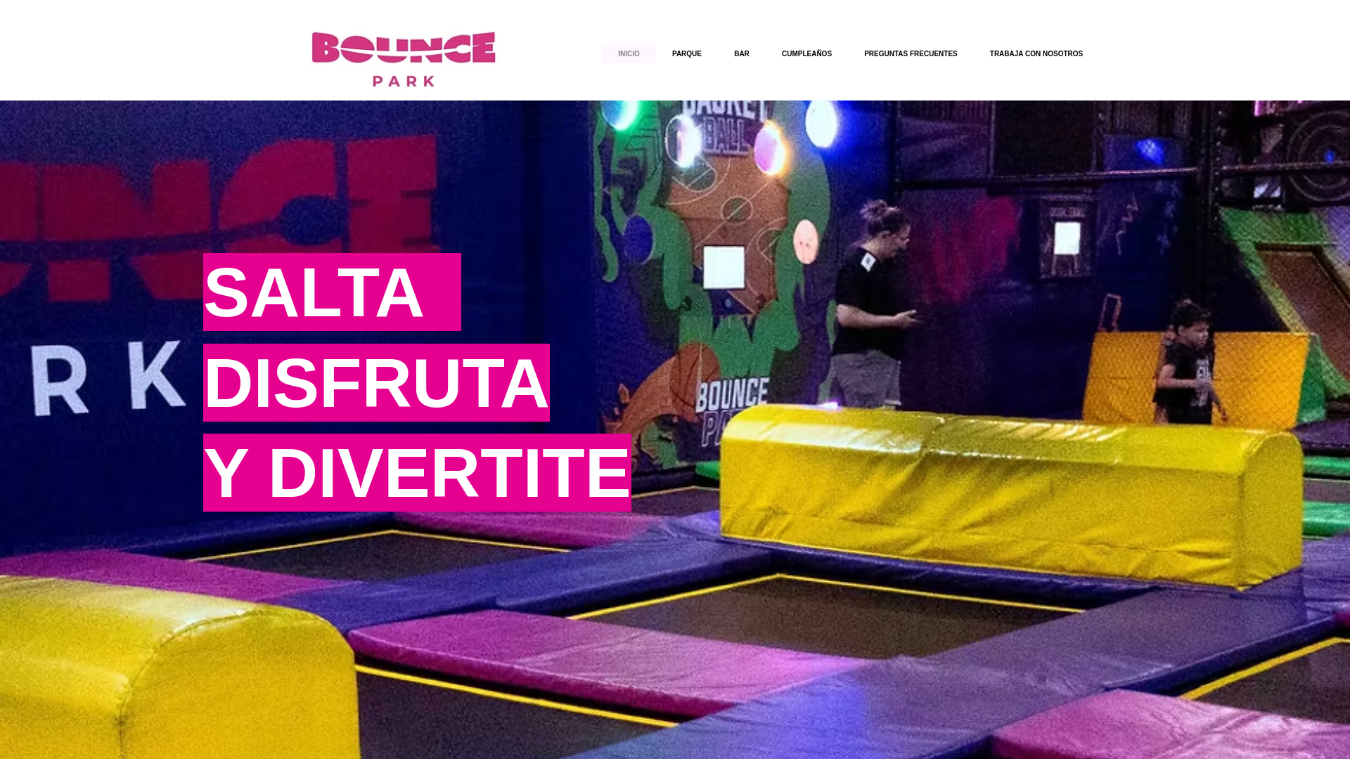 website screenshot of https://bouncepark.ar/