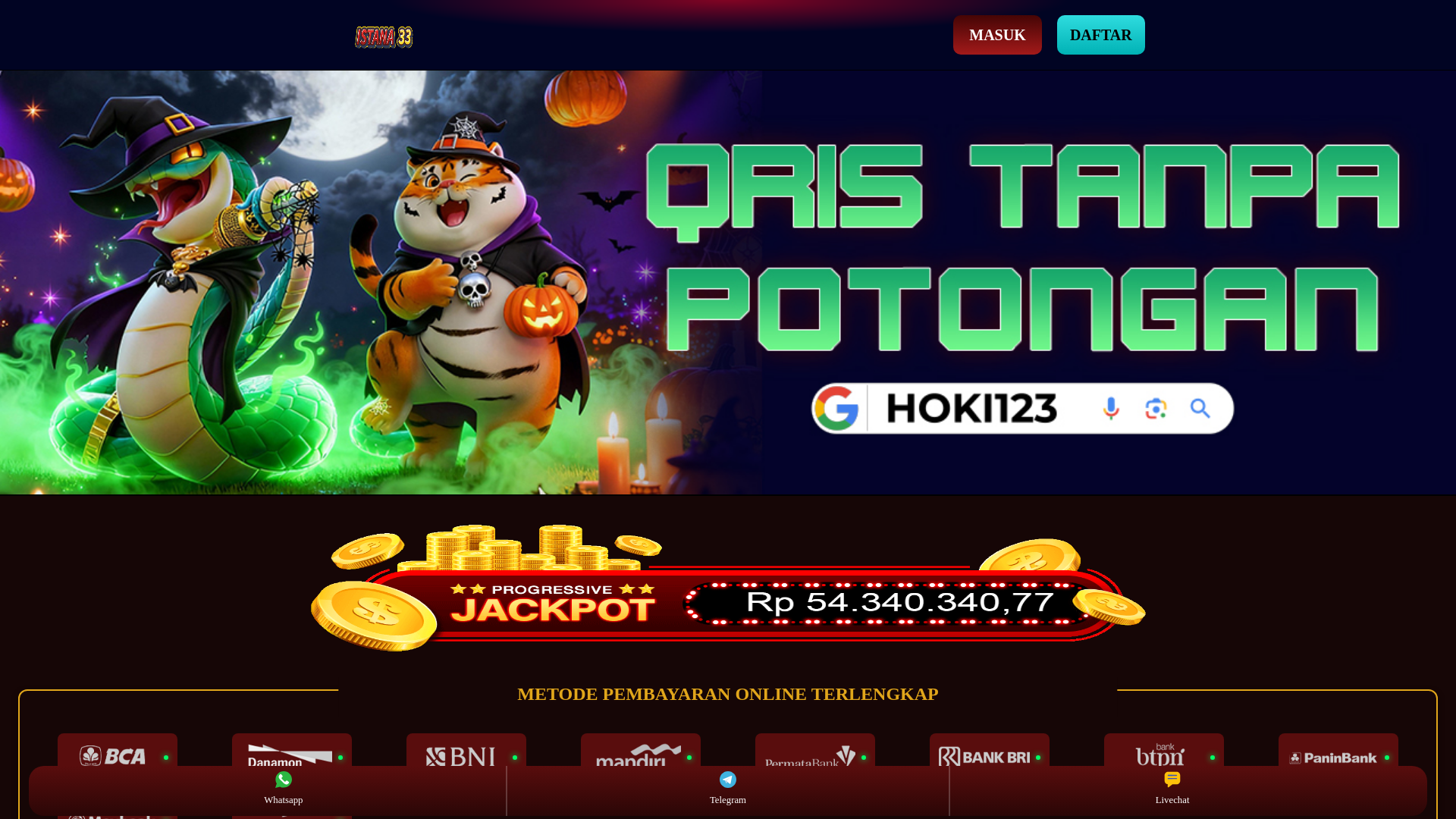 website screenshot of https://istana33.co