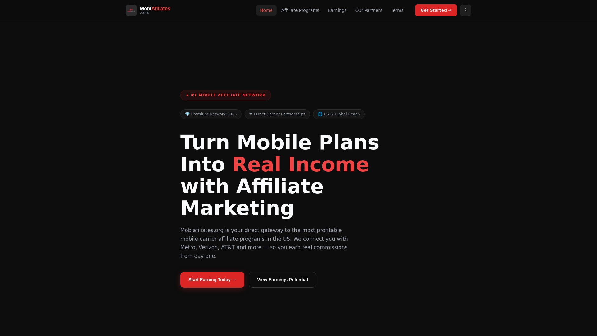 website screenshot of https://metromobilesaffiliatemarketing.com/