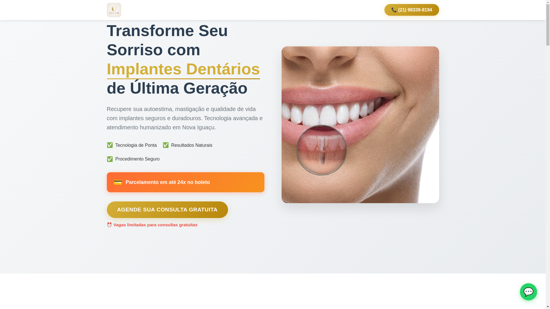 website screenshot of https://odontofaceslim.pages.dev/