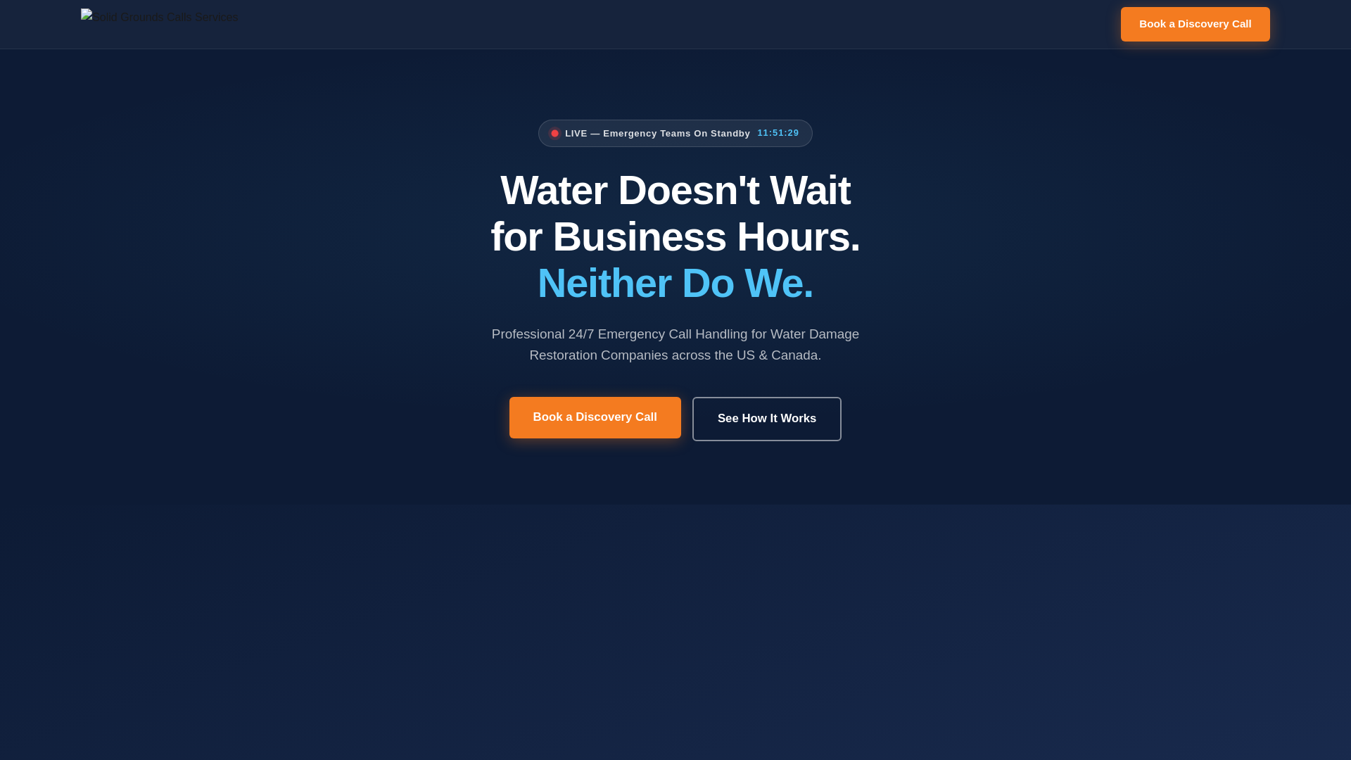 website screenshot of https://solidgroundscallservices.org/
