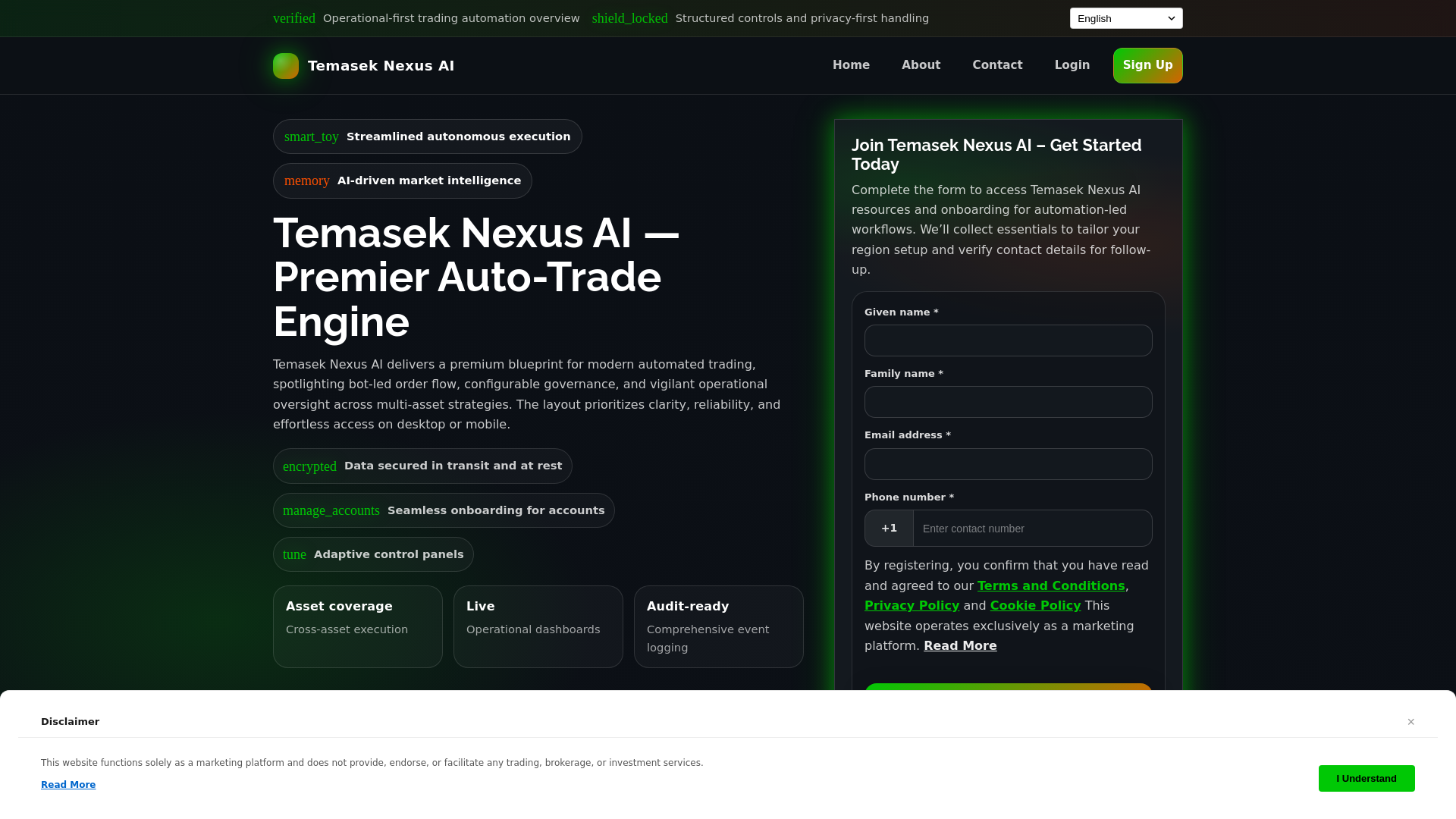website screenshot of https://temaseknexus-ai.click/
