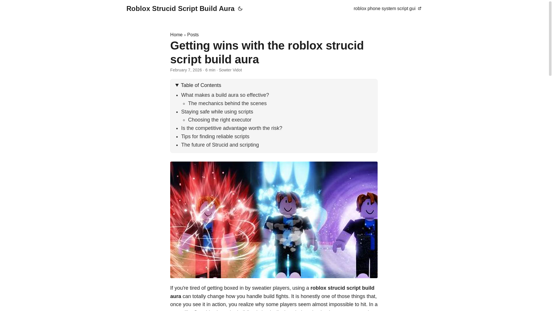 website screenshot of https://roblox-strucid-script-build-aura.pages.dev/