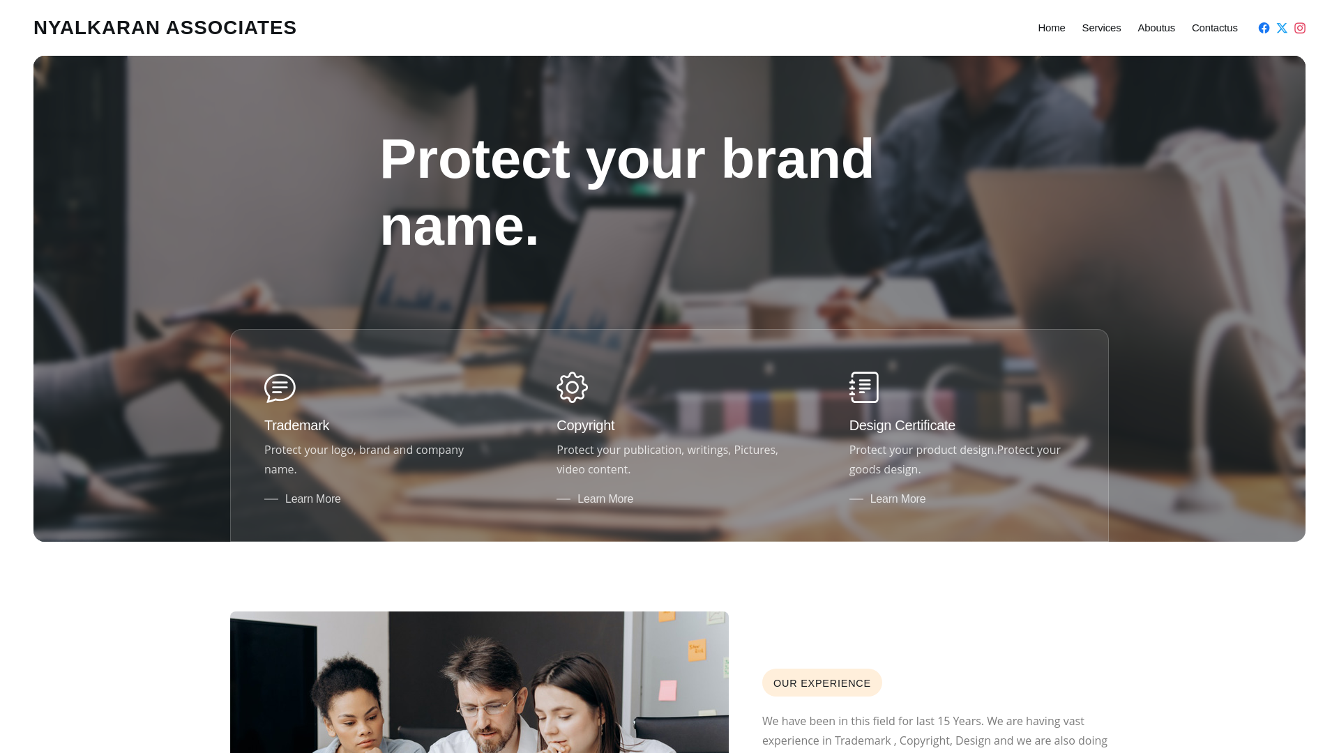 website screenshot of https://nyalkaranassociates.online