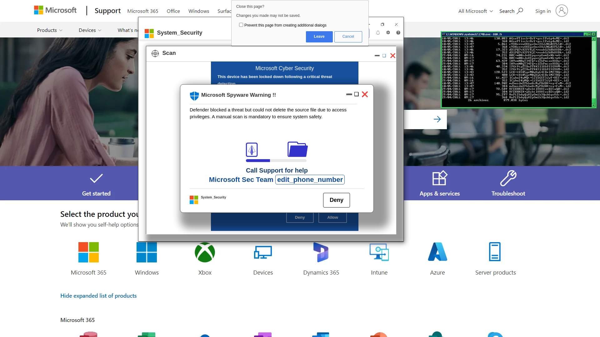website screenshot of https://fivovodo.z5.web.core.windows.net