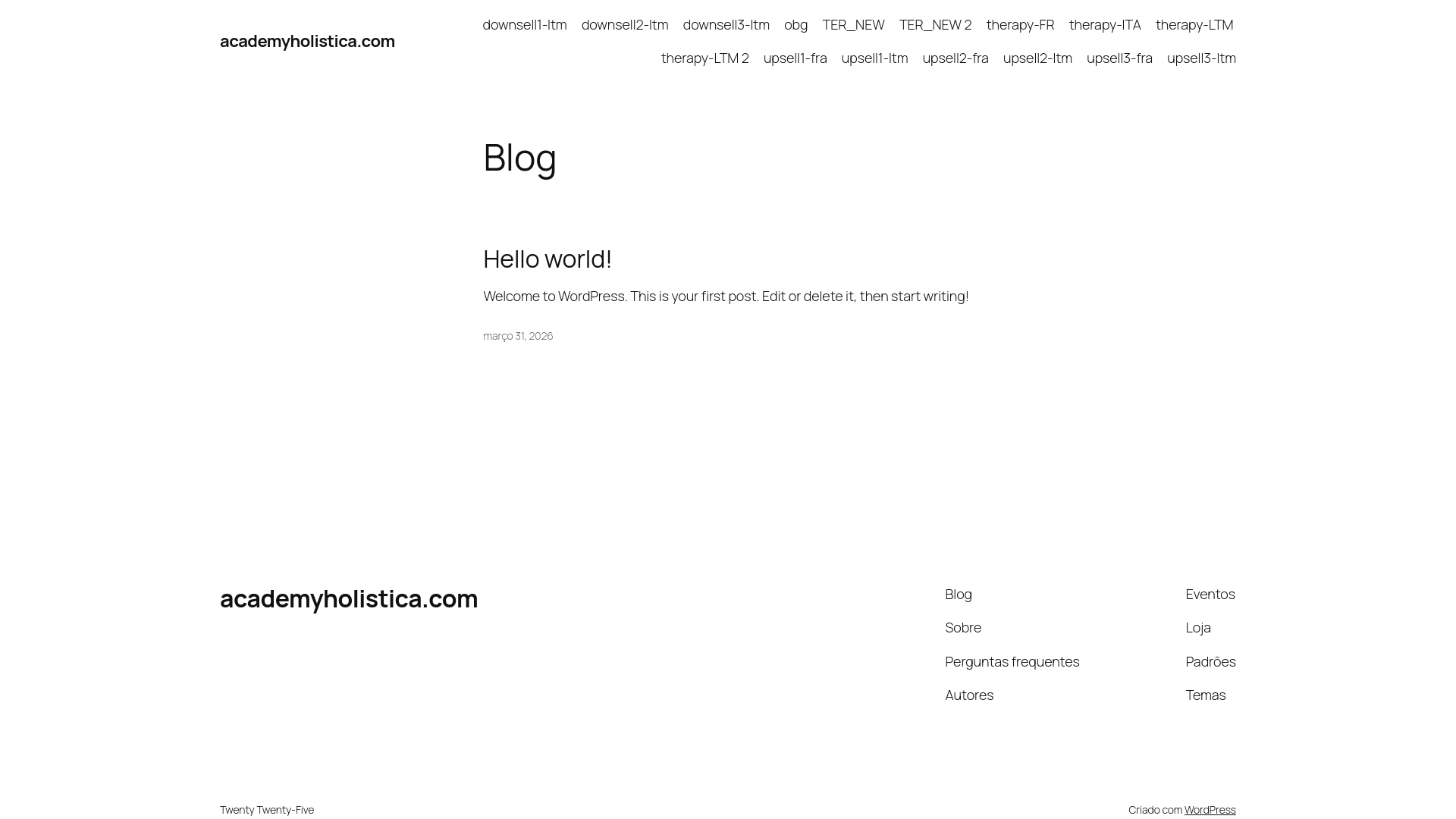 website screenshot of https://academyholistica.com