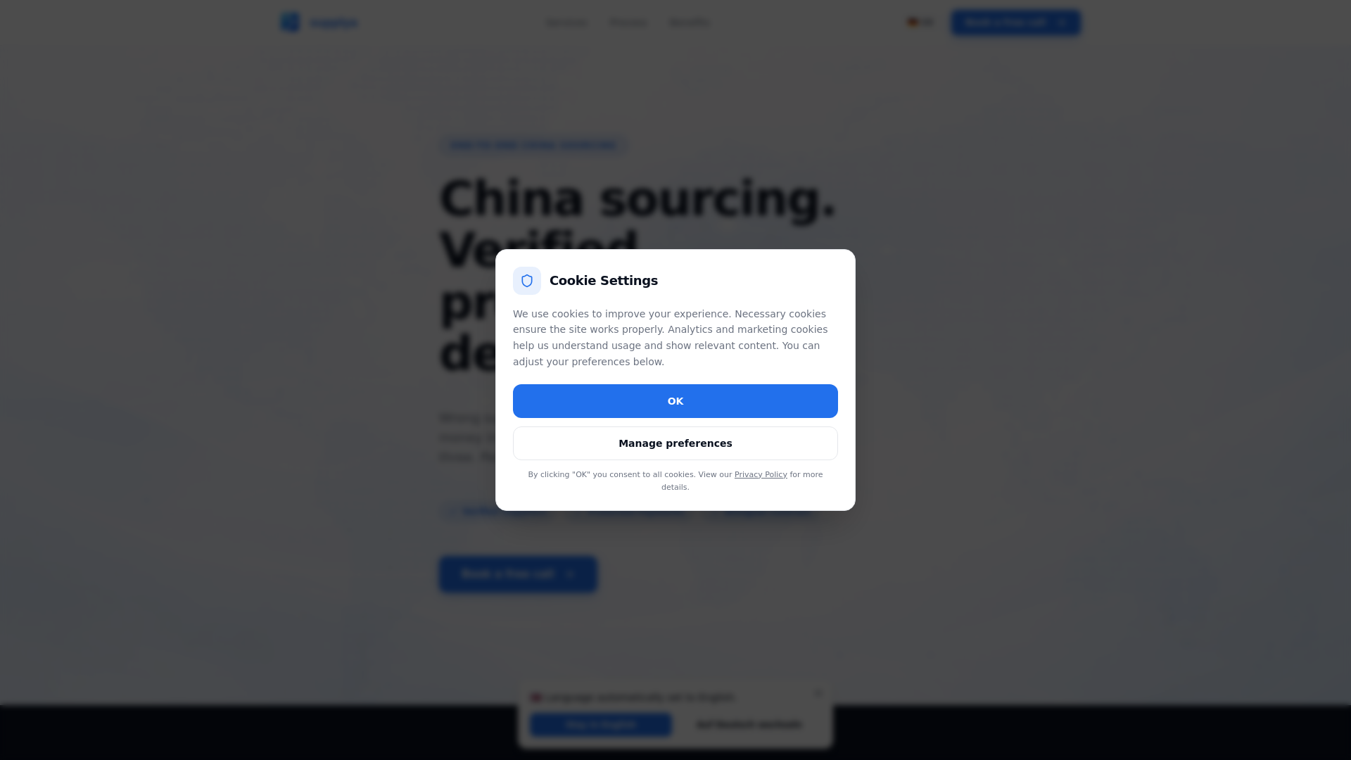 website screenshot of https://supplya.eu/