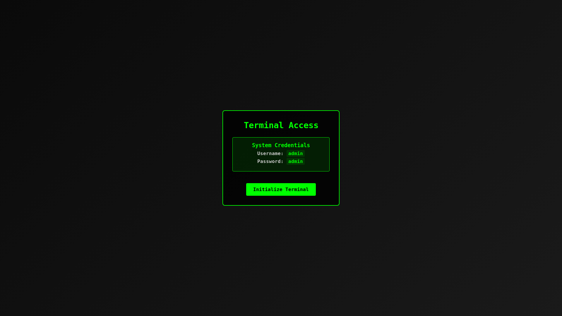 website screenshot of https://terminalproject.pages.dev/