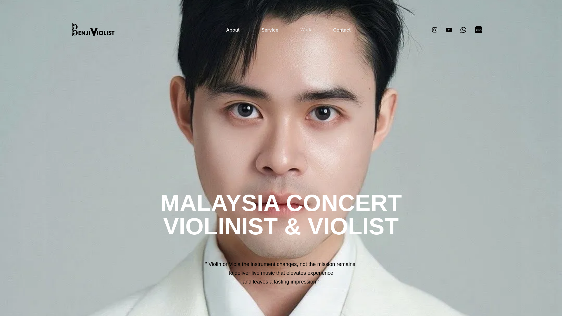 website screenshot of https://benjiviolist.com