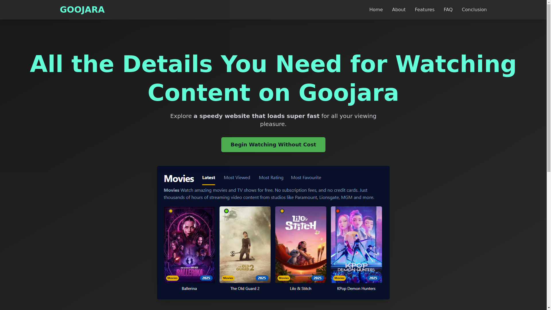 website screenshot of https://goojara-ifro.pages.dev/