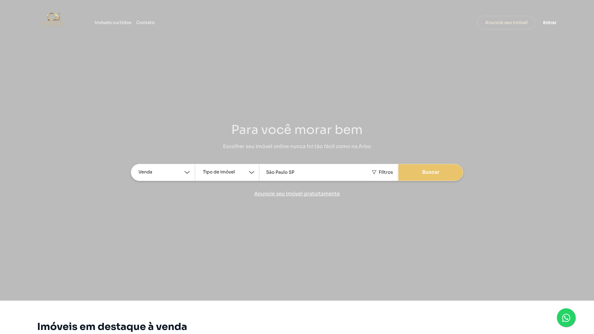 website screenshot of https://costanunesimobiliaria.com.br
